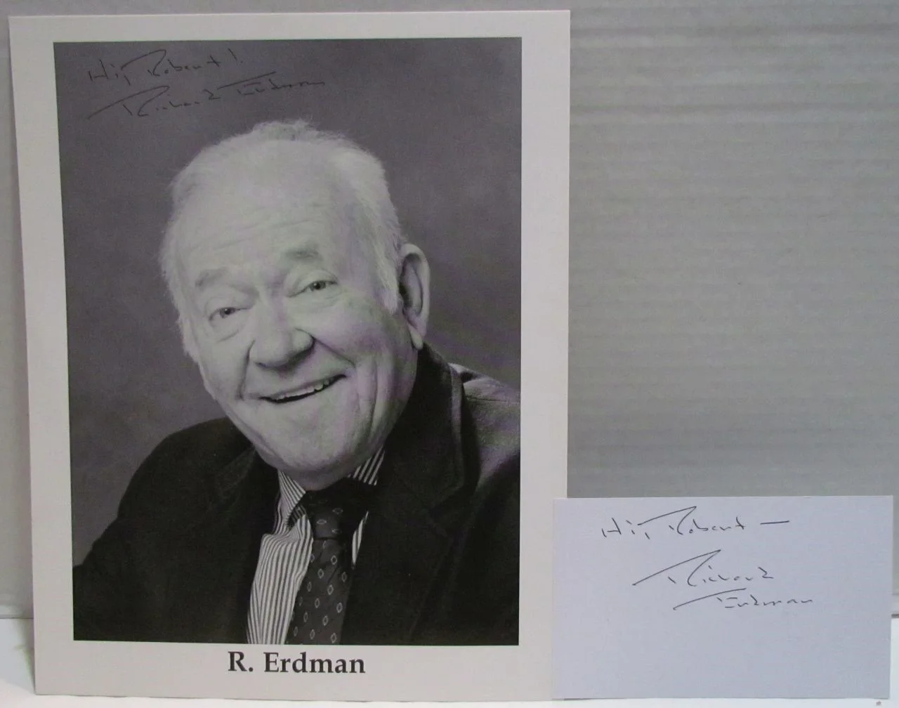 Richard Erdman — Richard Erdman Autographed Photo & Index Card, TV & Movie Actor