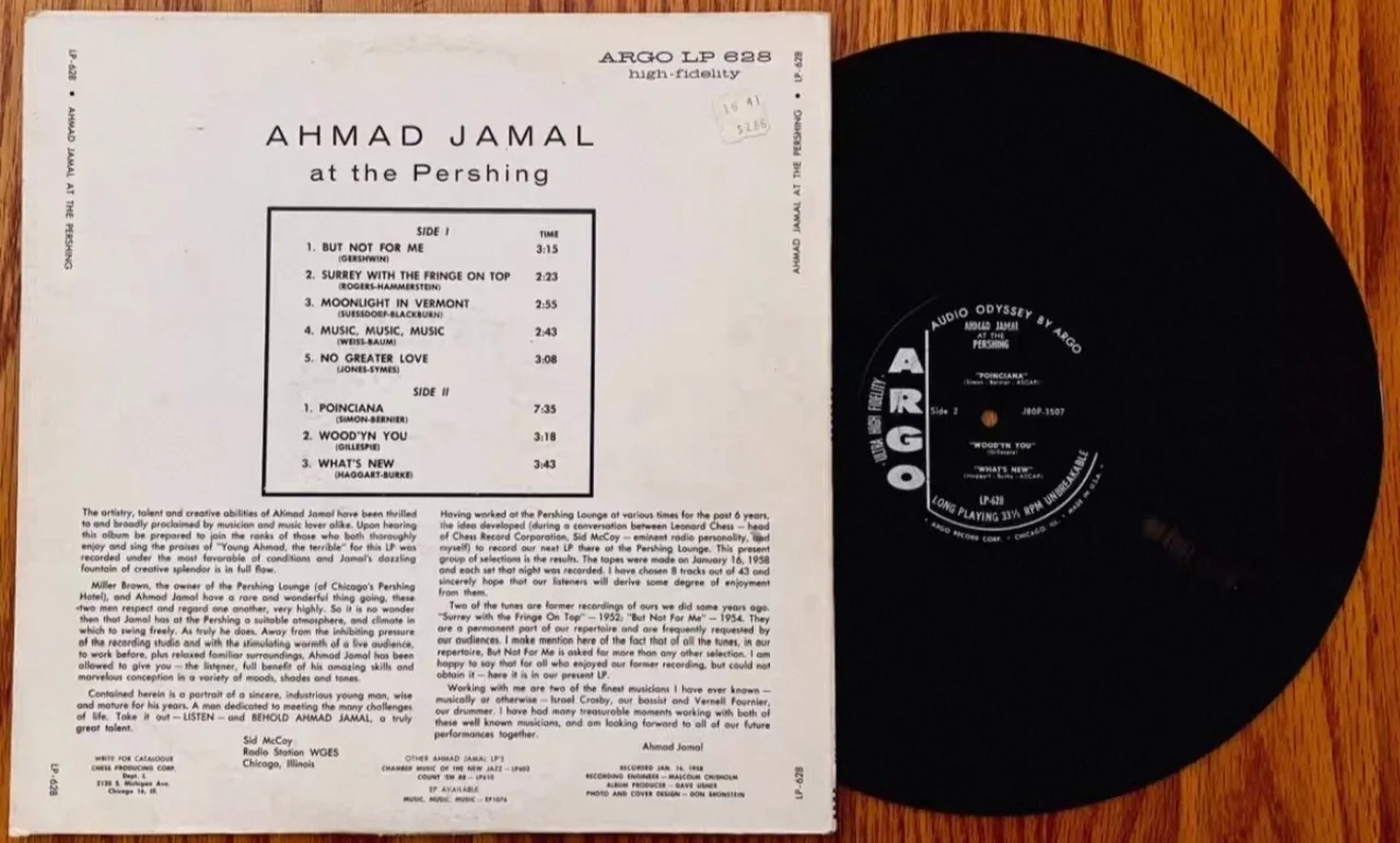 Ahmad Jamal signed autographed lp jazz great album rare, изображение 3