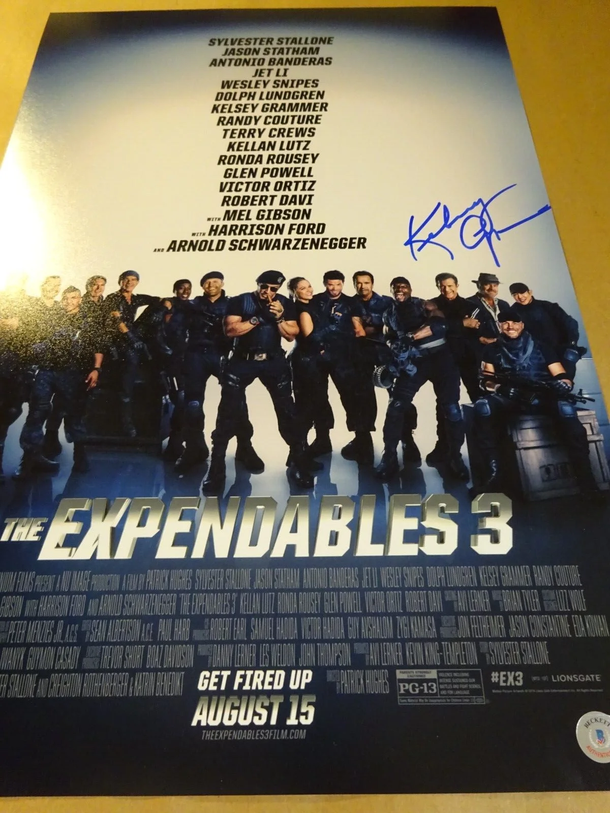 Kelsey Grammer — Signed Kelsey Grammer Autographed 12X18 The Expendables 3 Photo Beckett BAS COA, изображение 2