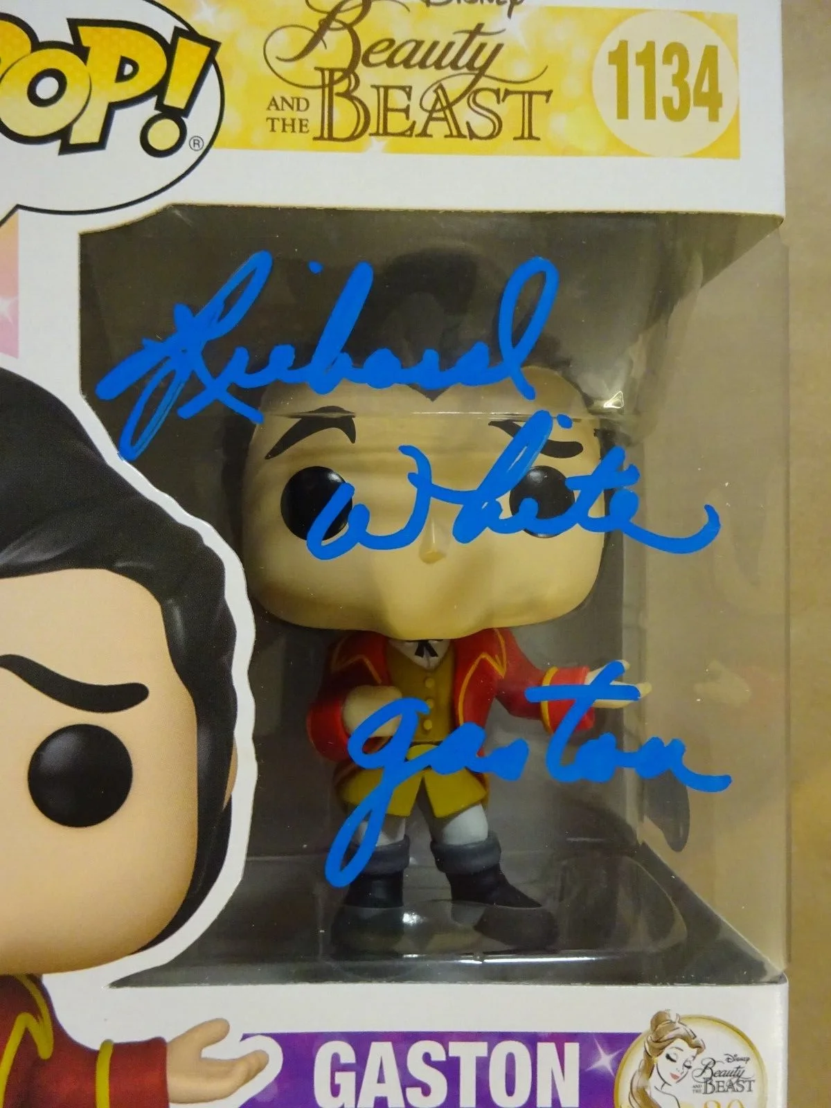 Richard White — Signed Richard White Gaston Beauty And The Beast 1134 Funko Pop Beckett BAS COA, image 3