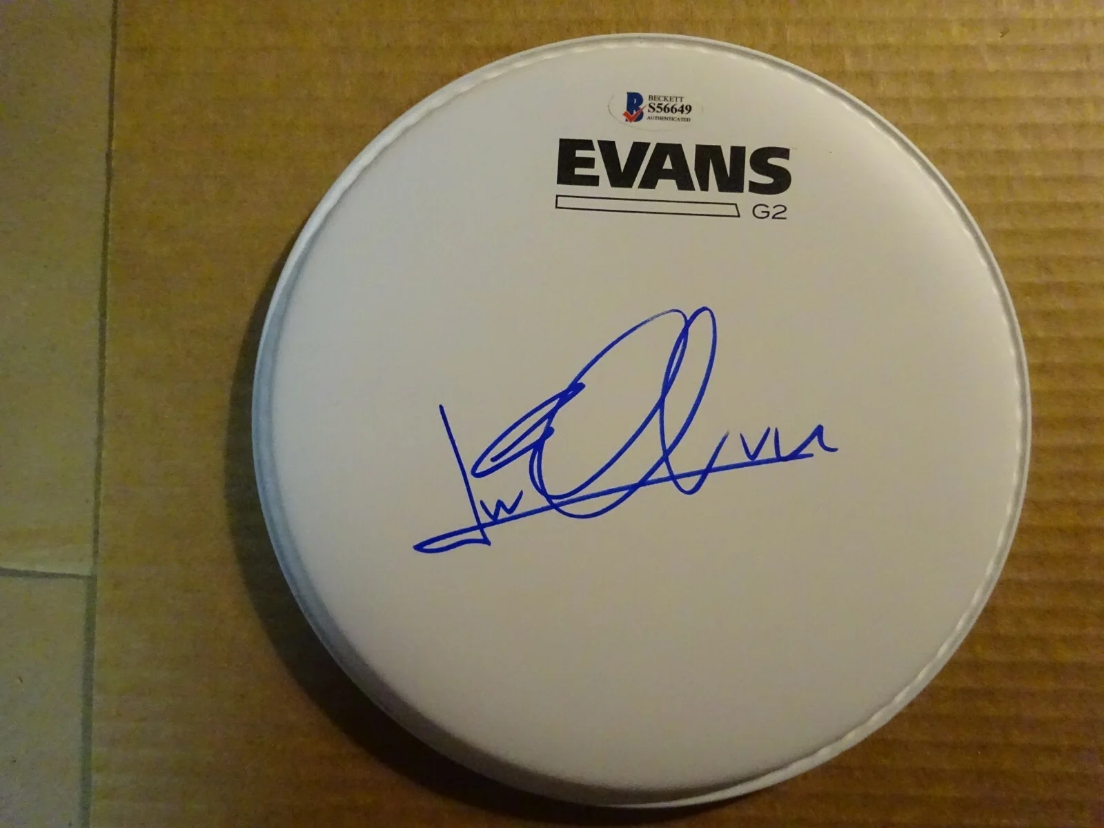 Autographed LUKE SPILLER Signed 8" Evans Drum Head The Struts Lead Singer, image 2