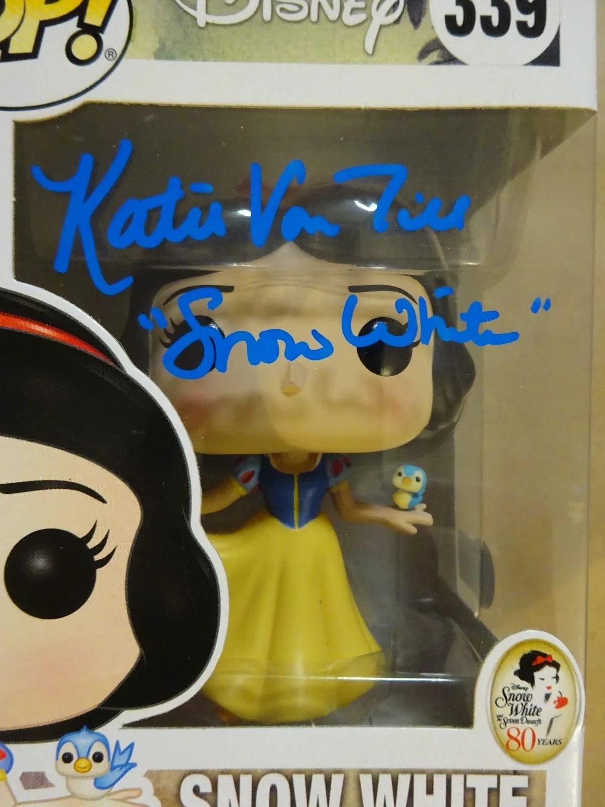 Katie Von Till — Signed Katie Von Till Autographed Snow White #339 Funko Pop Beckett BAS COA, image 3