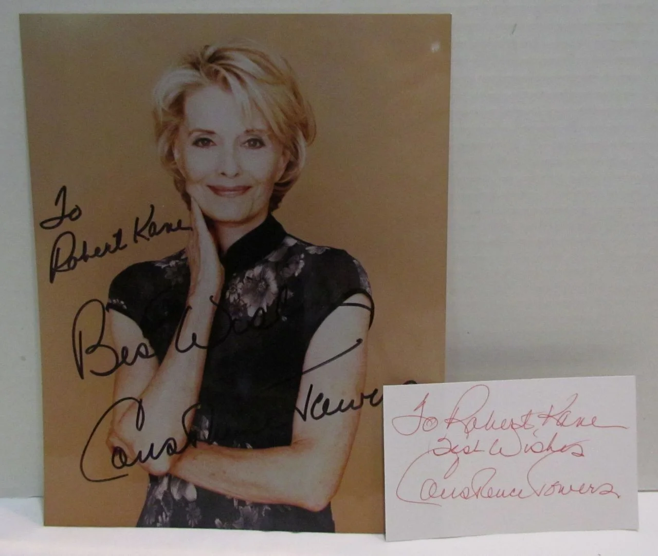 Constance Towers — Constance Towers Autographed Photo & Index Card, Shock Corridor, Naked Kiss