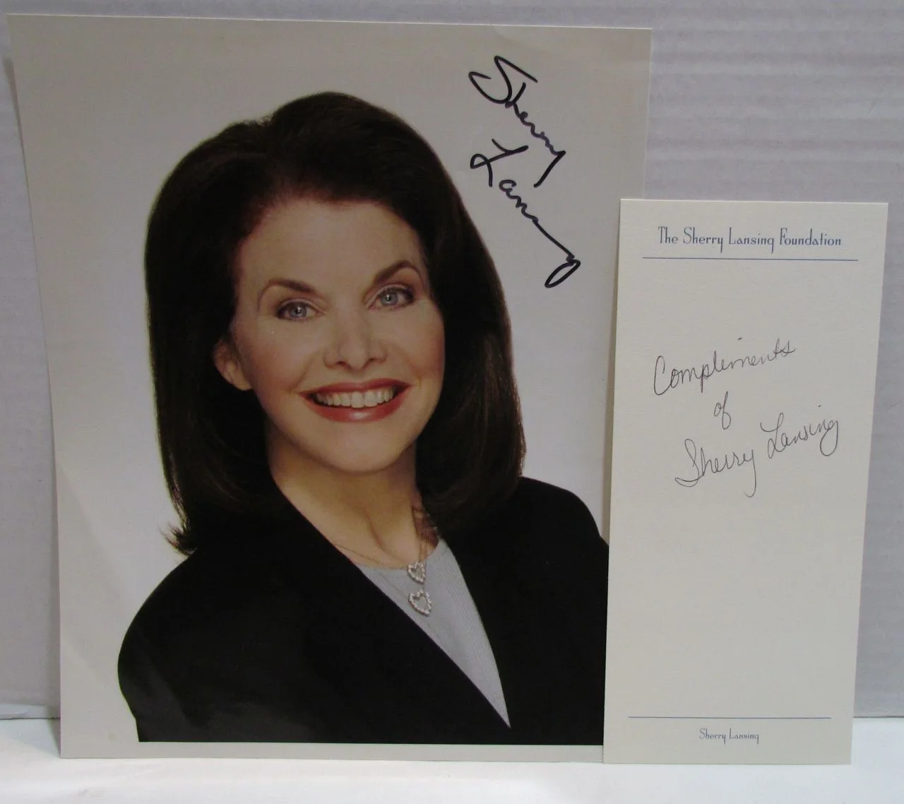 Sherry Lansing — Sherry Lansing Autographed Photo & Index Card, Actress , Studio Head