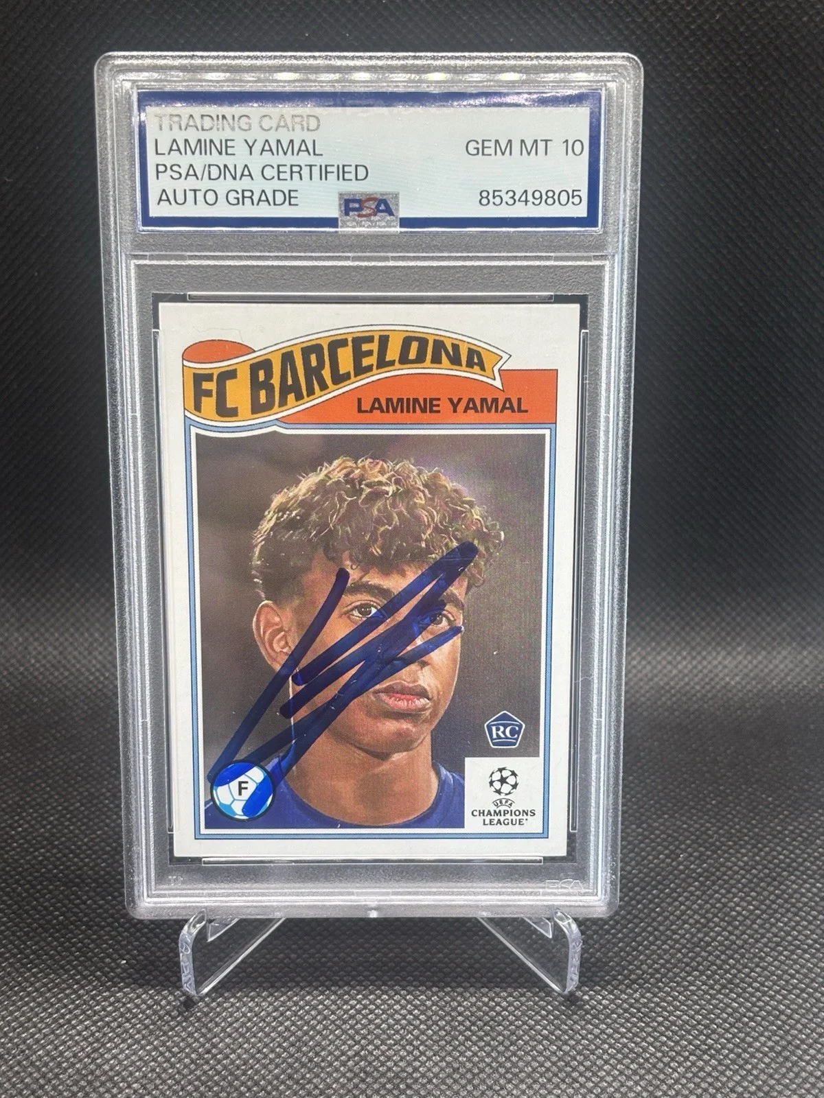 LAMINE YAMAL — LAMINE YAMAL SIGNED 2023 TOPPS LIVING SET CARD PSA DNA GEM MINT 10