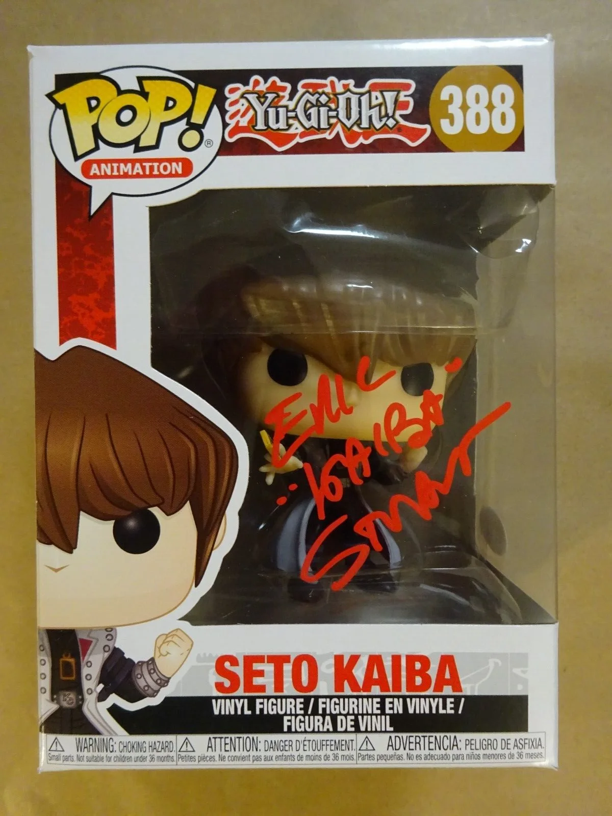 Eric Stuart — Autographed Eric Stuart Signed Yu Gi Oh Seto Kaiba Funko # 388 Pop JSA COA, изображение 2