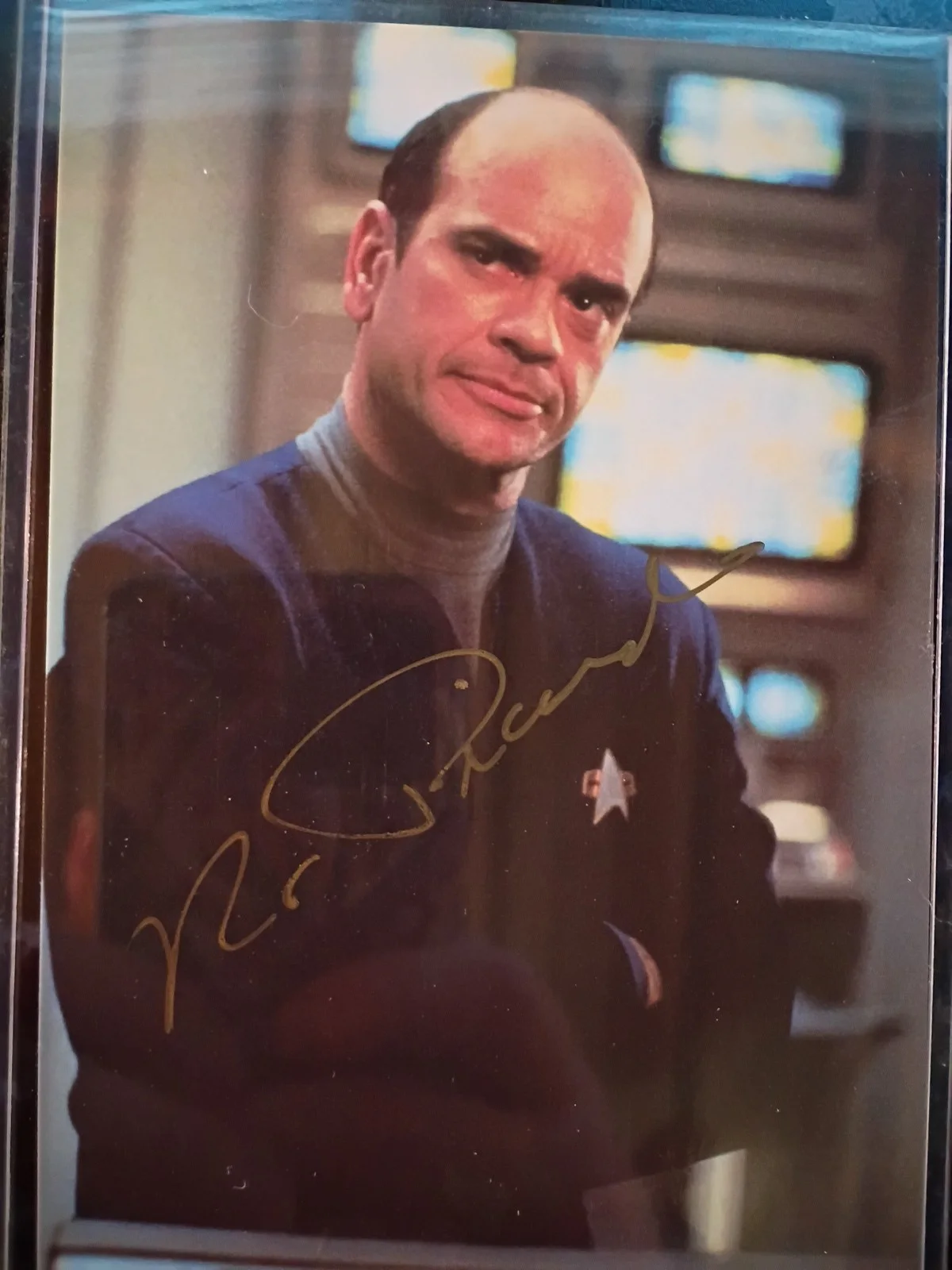 Robert Picardo — Robert Picardo Autograph Hand Signed "Dr." STAR TREK Voyager 4x6 Rare On Plaque, изображение 3