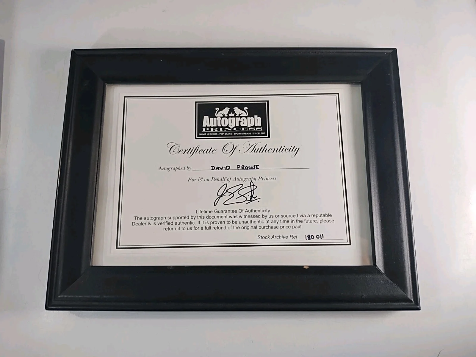 Star Wars Darth Vader Dave Prowse Autograph w/ COA & Artist Signed Print FRAMED, image 2
