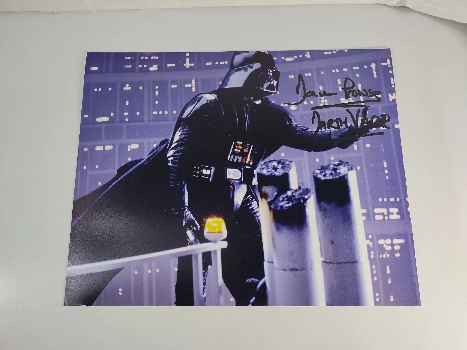 Star Wars Darth Vader Dave Prowse Autograph w/ COA & Artist Signed Print FRAMED, image 3