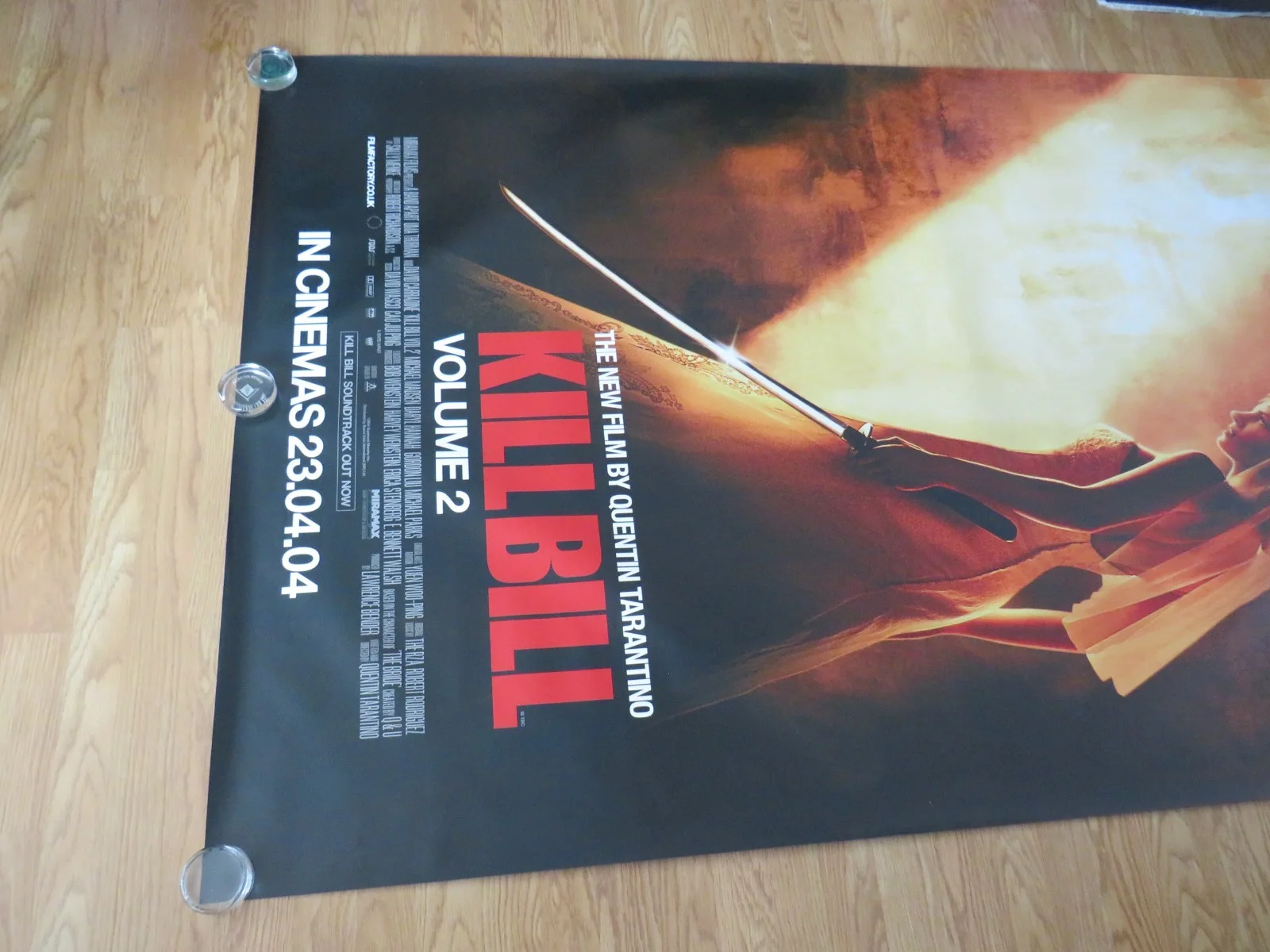 KILL BILL VOL. 2 ORIGINAL 2004 DS BUS STOP FILM POSTER Uma Thurman HUGE RARE, image 5