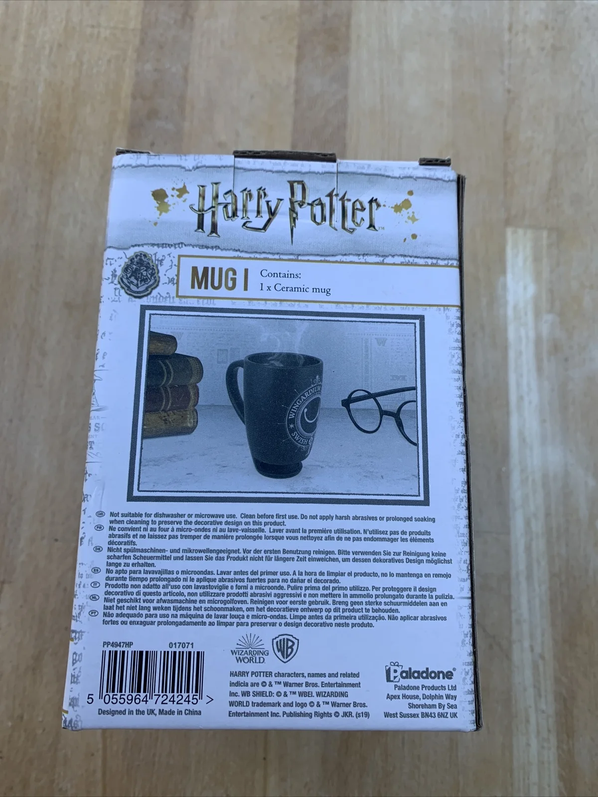 HARRY POTTER LEVITATING MUG CUP CERAMIC BLACK 300ml JK ROWLING BRAND NEW IN BOX, image 3