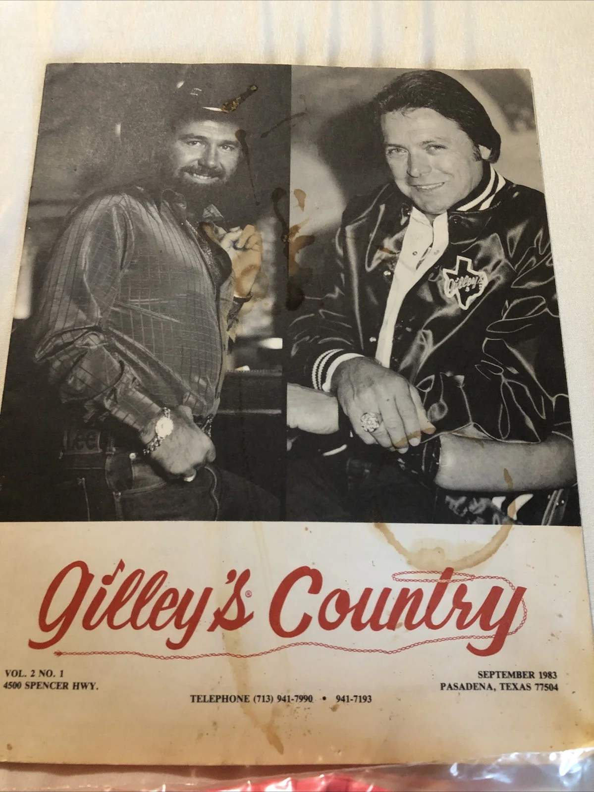 1983 Gilley’s Country Magazine & Mark Martin Signed Cap, изображение 2