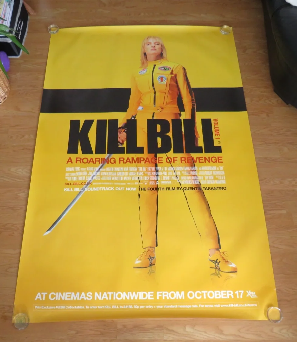 KILL BILL VOL. 1 ORIGINAL 2003 DS BUS STOP FILM POSTER Uma Thurman HUGE RARE, image 2