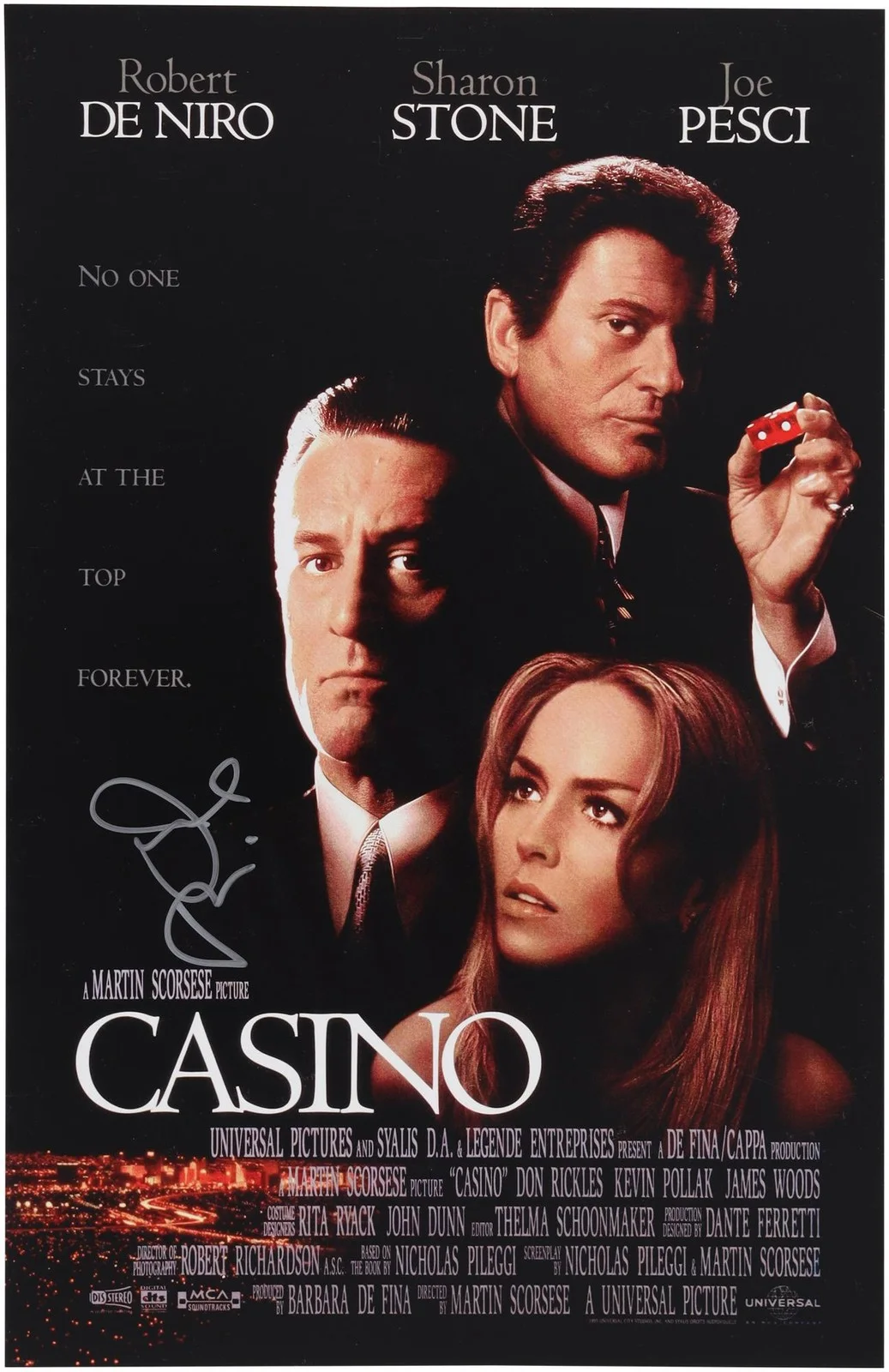 Joe Pesci — Joe Pesci Autographed Casino 11" x 17" Movie Poster