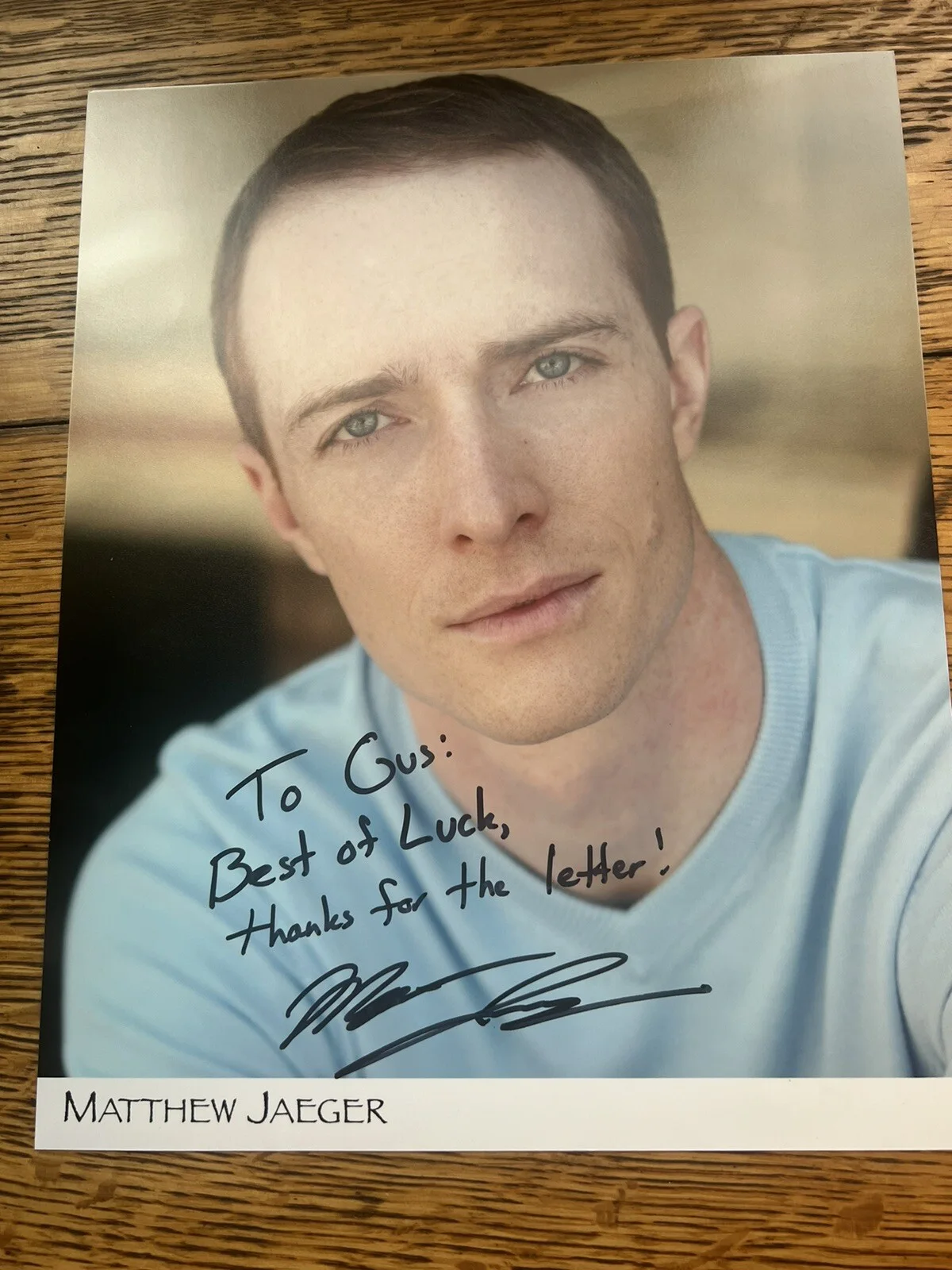 Matthew Jaeger - Signed Auto 8x10 Photo - Yellowstone - With Letter, изображение 2