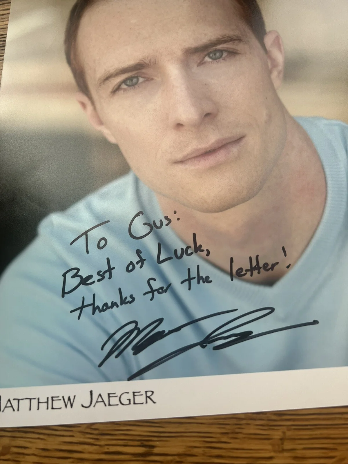 Matthew Jaeger - Signed Auto 8x10 Photo - Yellowstone - With Letter, изображение 3