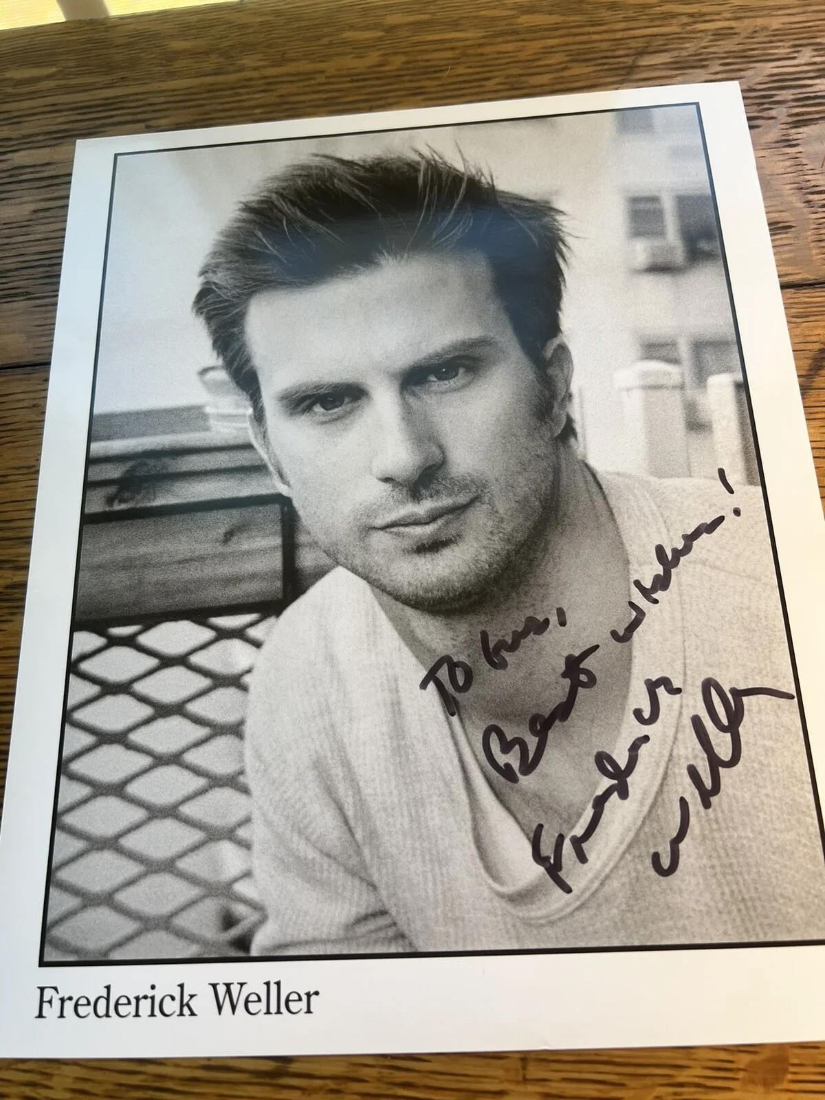 Frederick Weller- Signed Auto 8x10 Photo - Actor - Armageddon, image 2