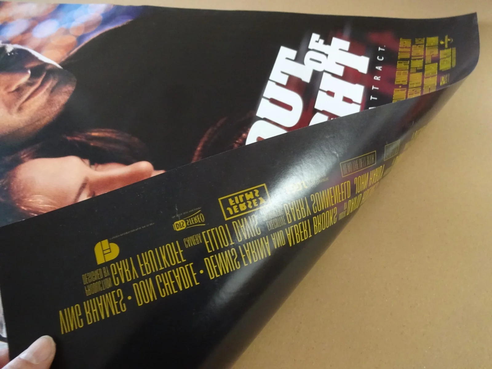 Out of Sight Original 1998 Double Sided Movie Poster Mint 40"x27" George Clooney, изображение 2