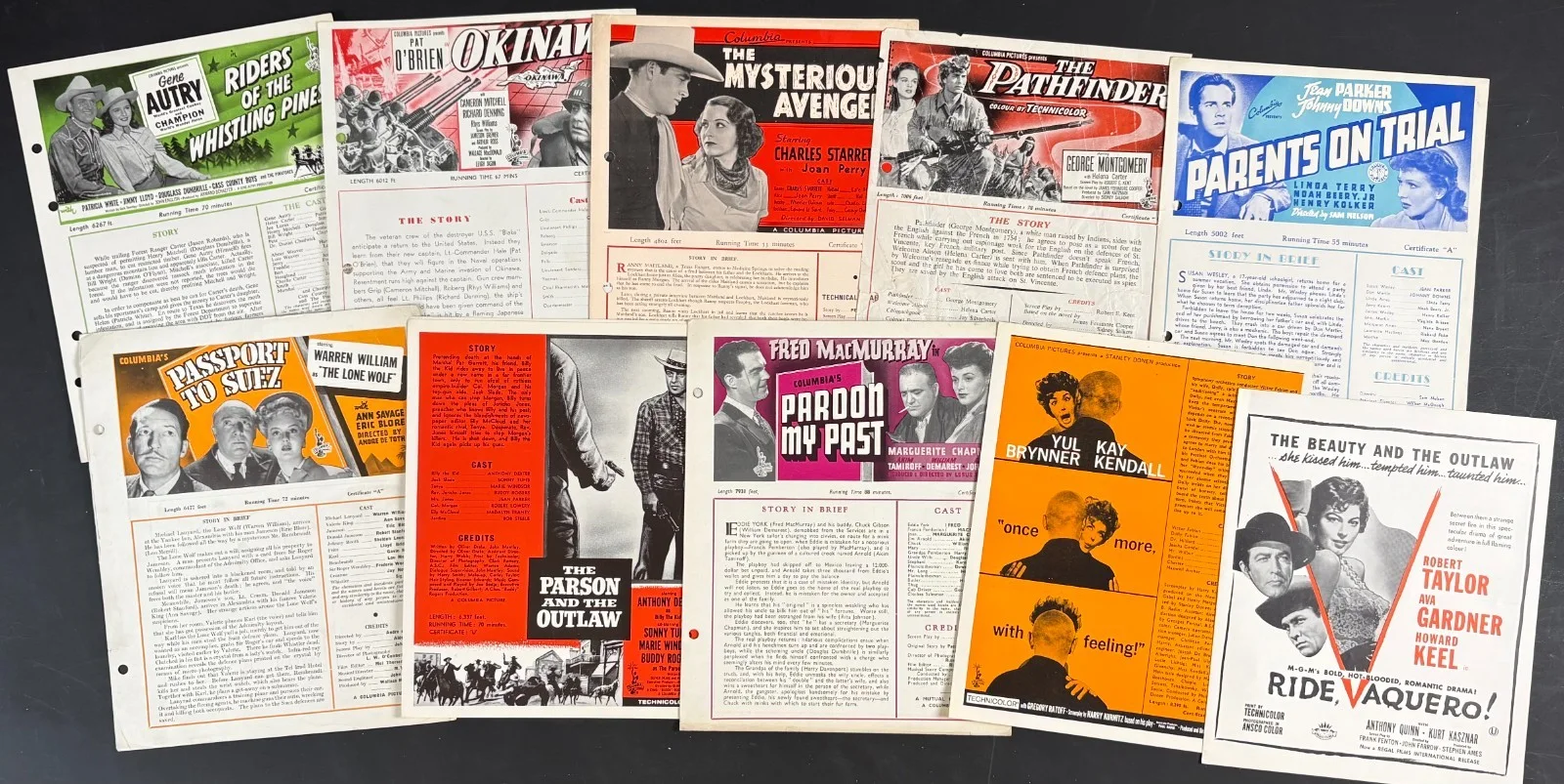 JOB LOT 25x ORIGINAL Campaign Press Sheets Columbia Studios c.1930s-50s [10], изображение 2