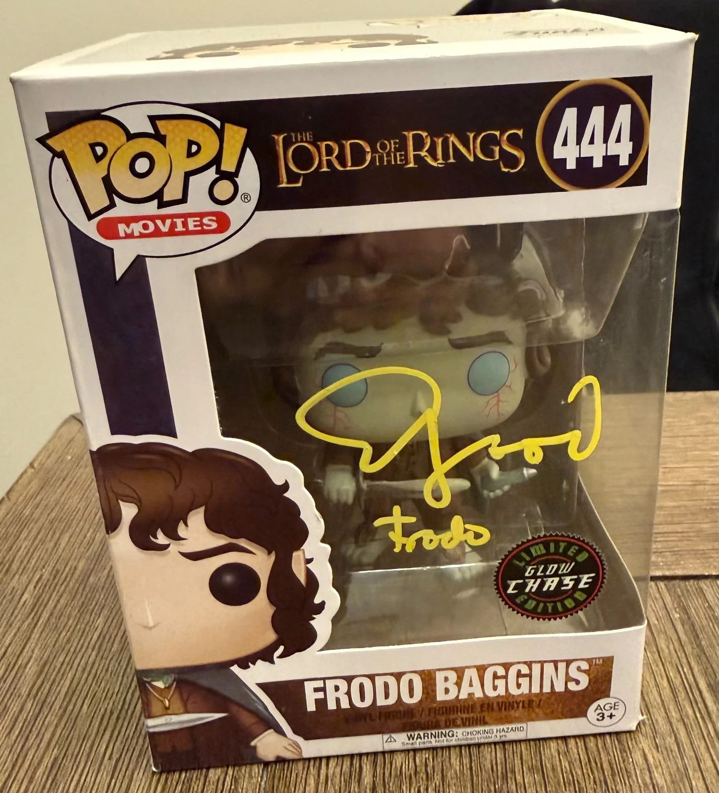 Elijah Wood — Elijah Wood Autographed/Signed Frodo Baggins Funko #444 LOTR~Limited Edition COA
