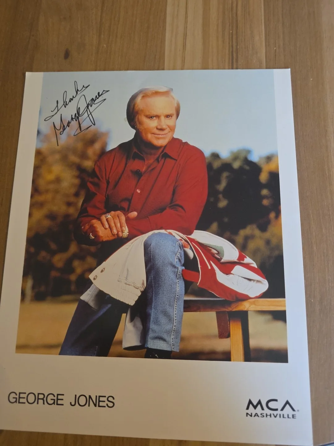 George Jones Hand Signed Autograph Photo Country Singer Promo, изображение 2