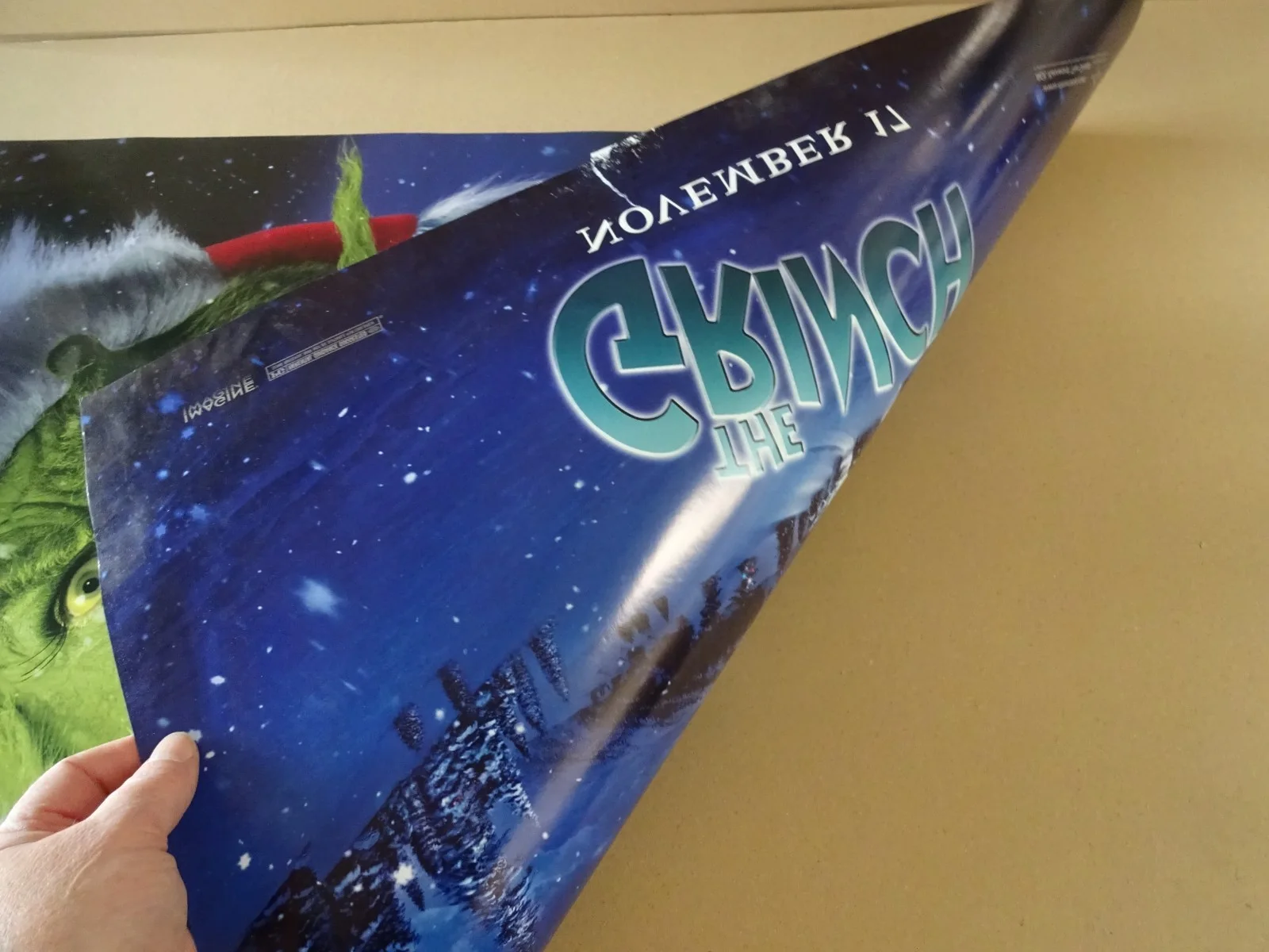The Grinch 2000 Double Sided Movie Poster 40" x 27" Jim Carrey Jeffrey Tambor, изображение 2