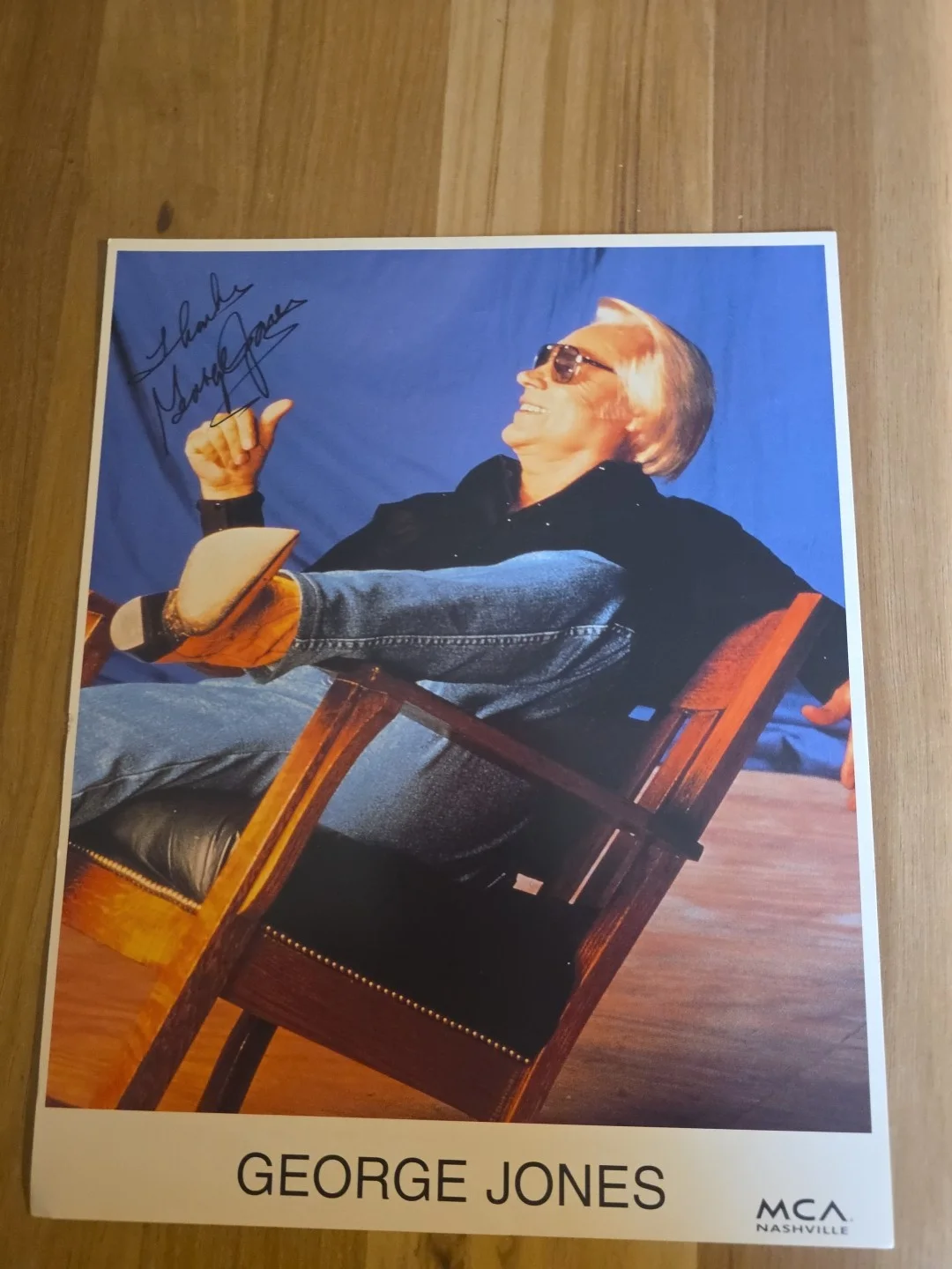 George Jones Hand Signed Autograph Photo Country Singer Promo, изображение 2