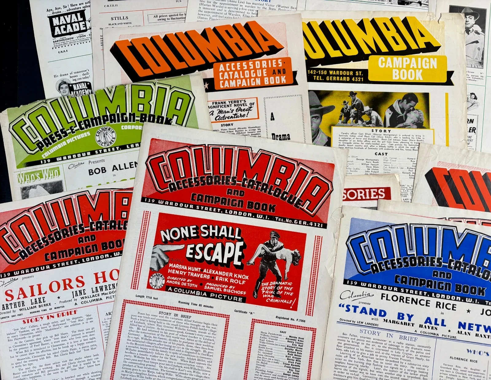 JOB LOT 20x ORIGINAL Press Campaign Books COLUMBIA STUDIOS c.1950s VERY RARE [1], изображение 2