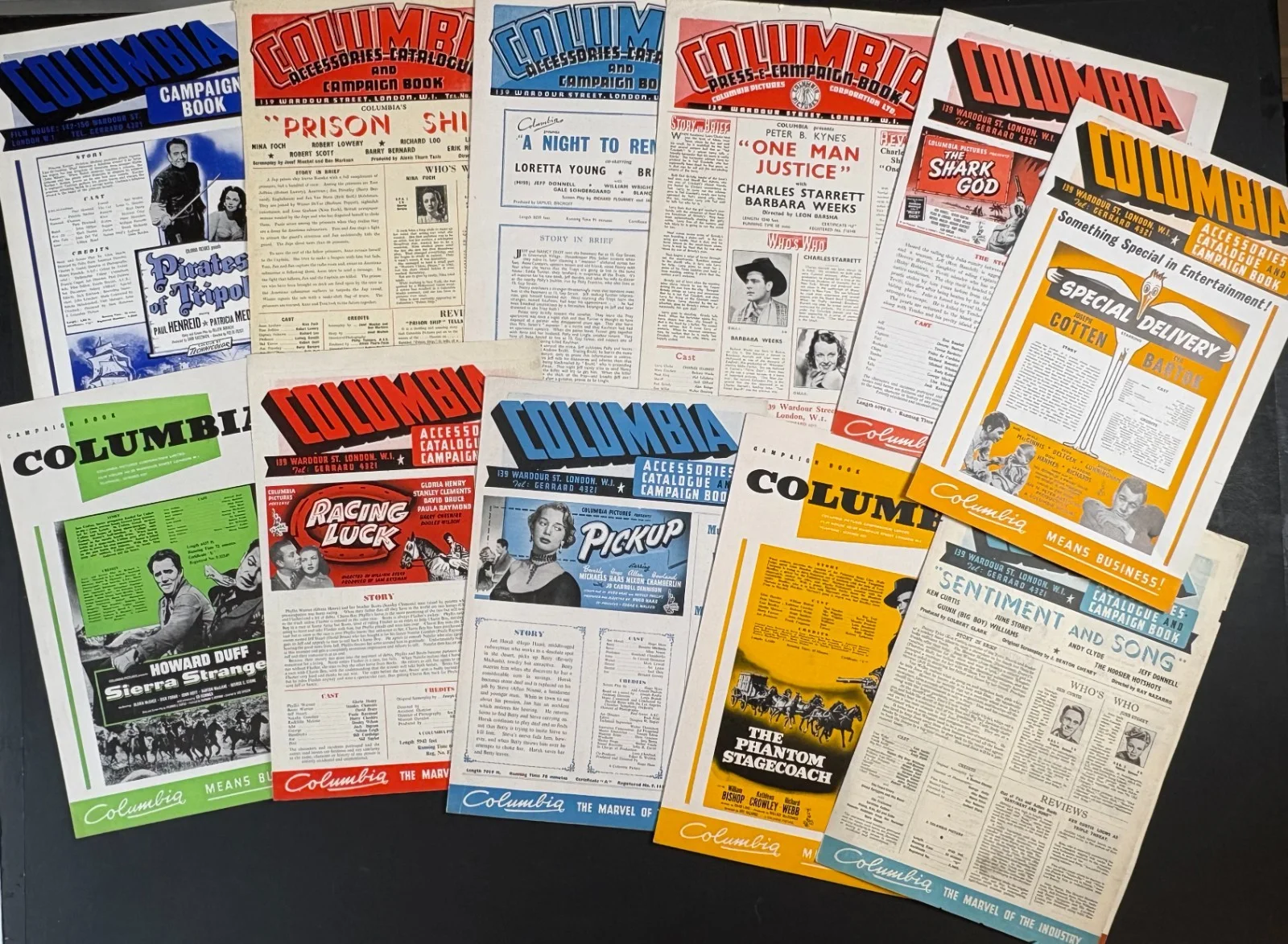 JOB LOT 20x ORIGINAL Press Campaign Books COLUMBIA STUDIOS c.1950s VERY RARE [3], изображение 2