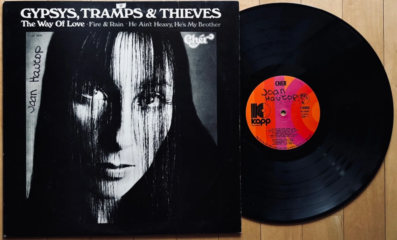 CHER Signed GYPSYS, TRAMPS & THIEVES Album~KAPP #KS-3649 • Sonny & Cher • Sexy!, изображение 2
