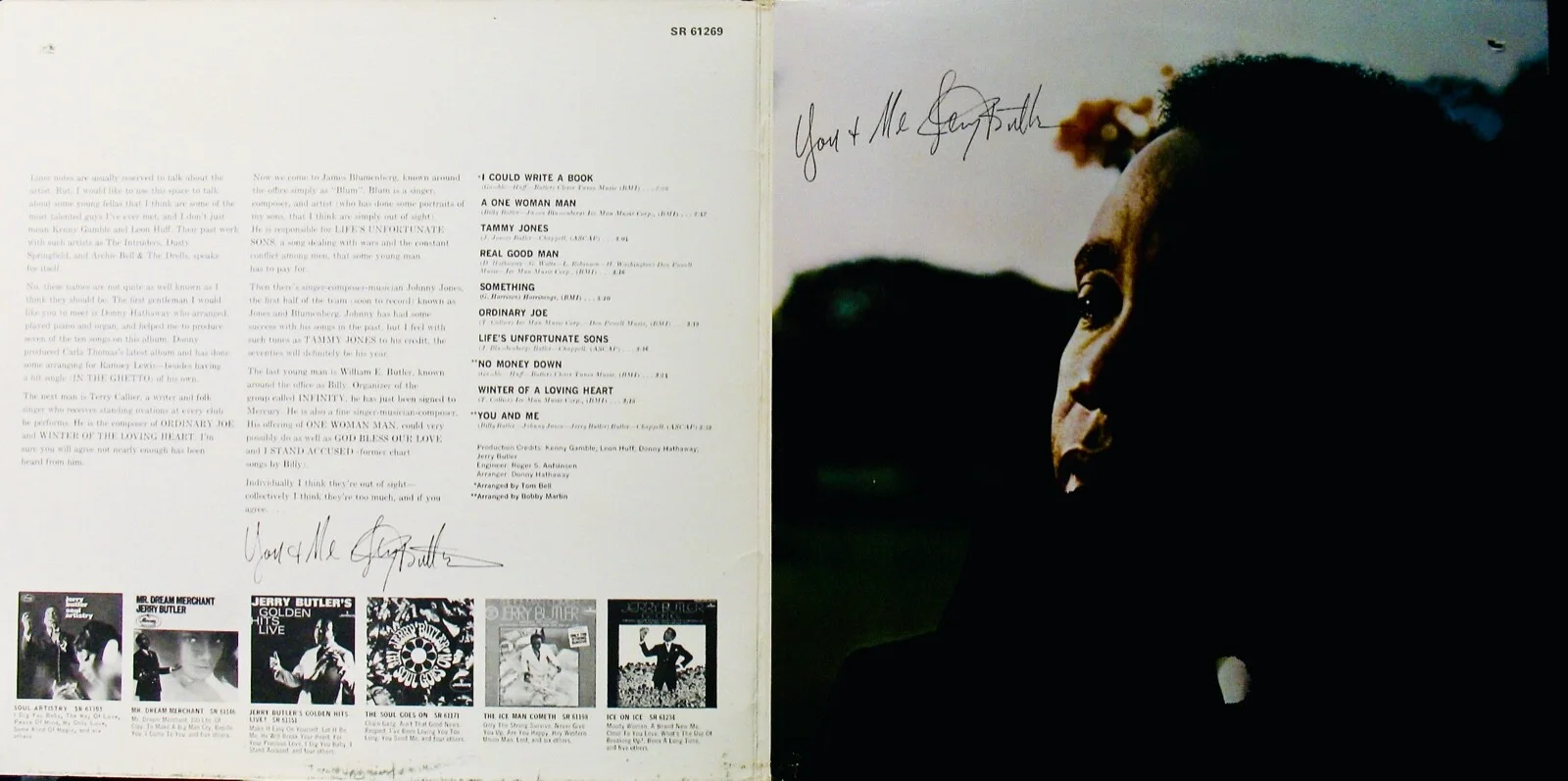 JERRY BUTLER (The Iceman) Signed YOU & ME Soul Album~Excellent Condition!, изображение 3