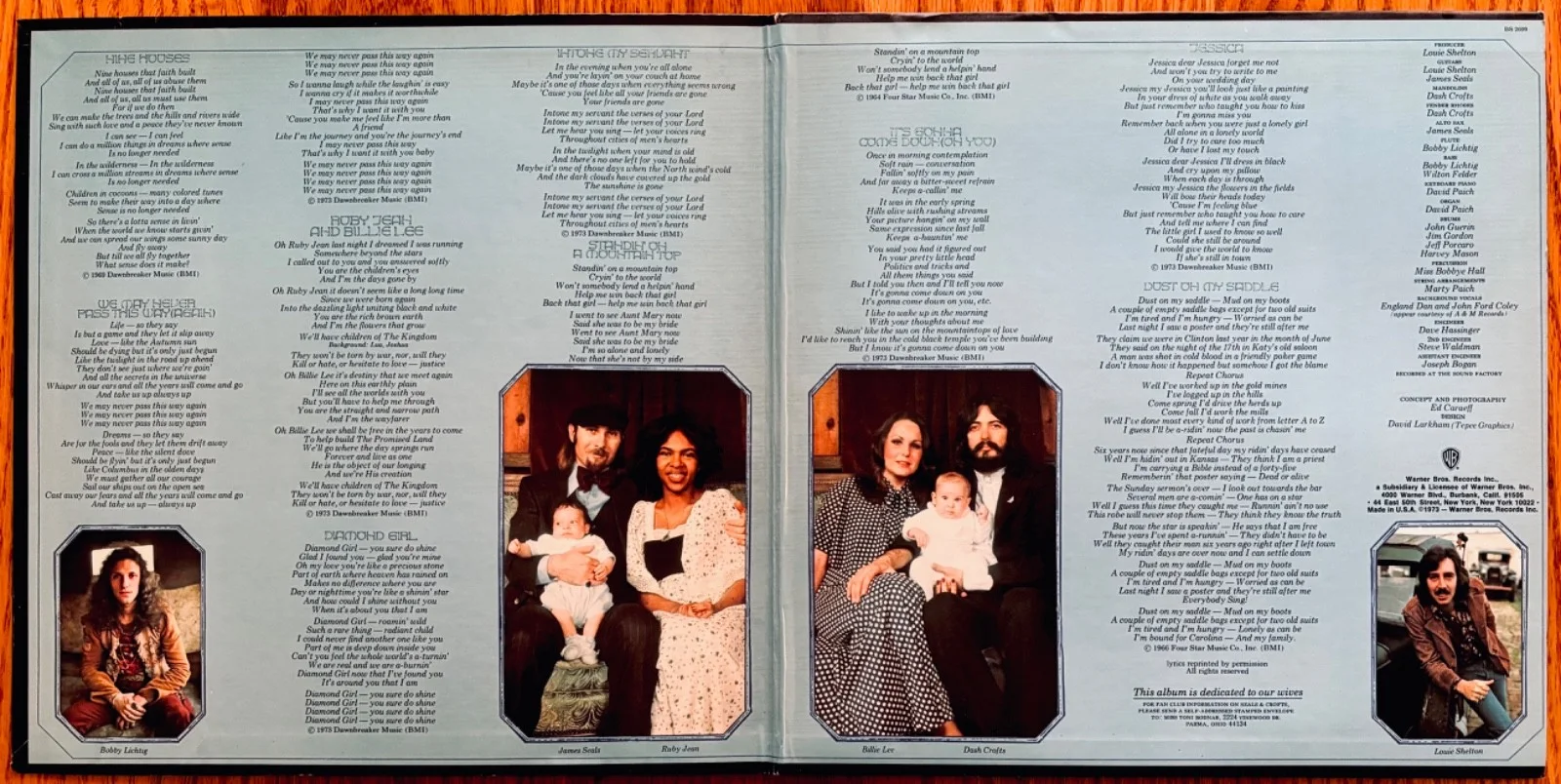 SEAL & CROFTS Signed DIAMOND GIRL Album~WARNER BROS. #BS 2699, изображение 3