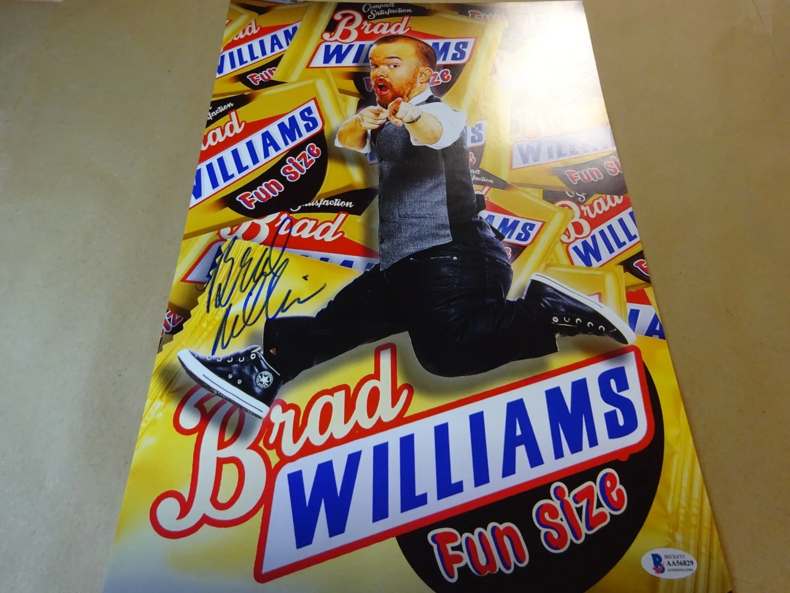 Brad Williams — Signed Brad Williams Autographed Comedy Fun Size 11"x17" Photo Beckett BAS COA, image 2