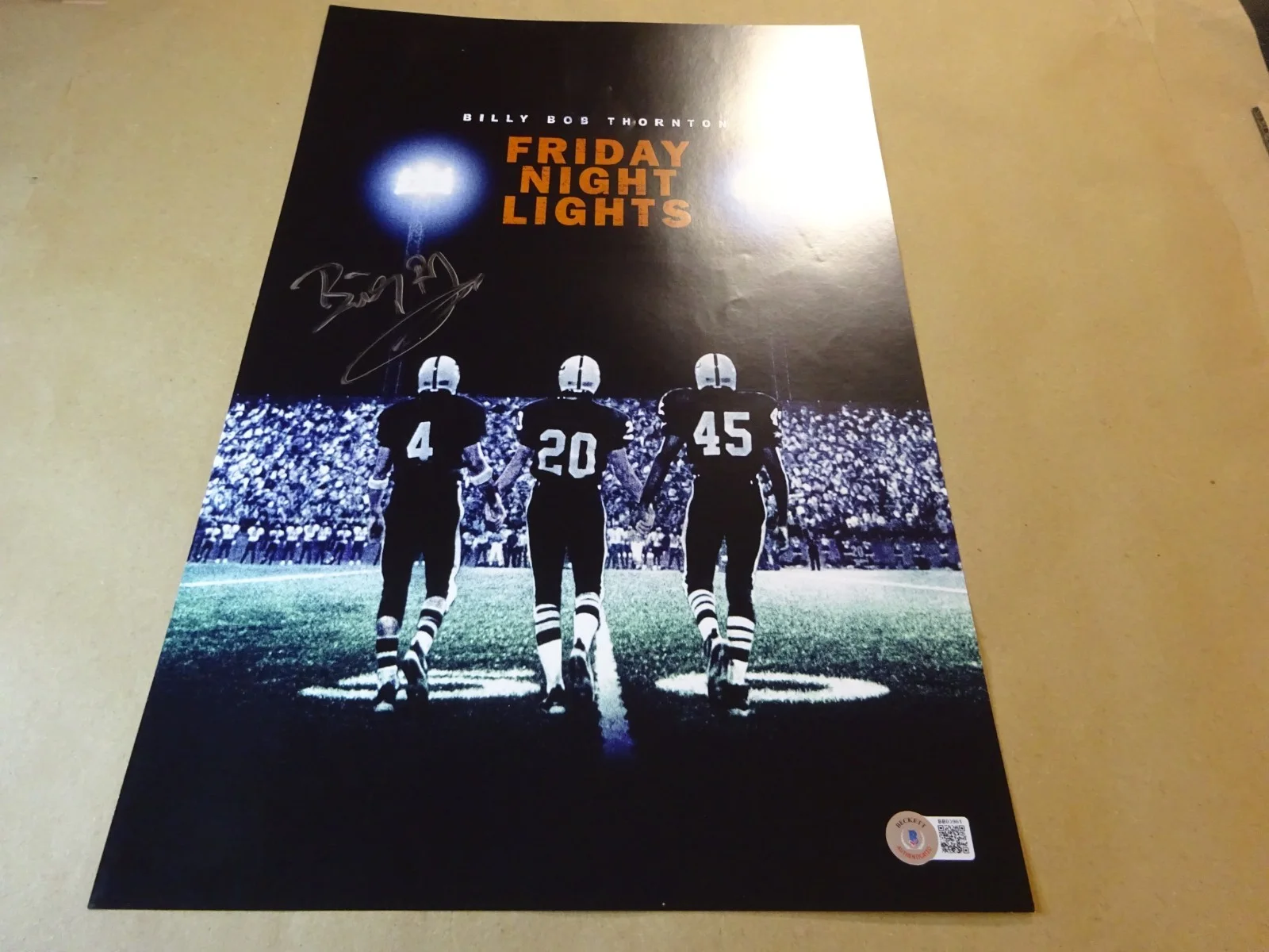Billy Bob Thornton — Signed Billy Bob Thornton Autographed Friday Night Lights 11"x17" Photo BAS COA, image 2