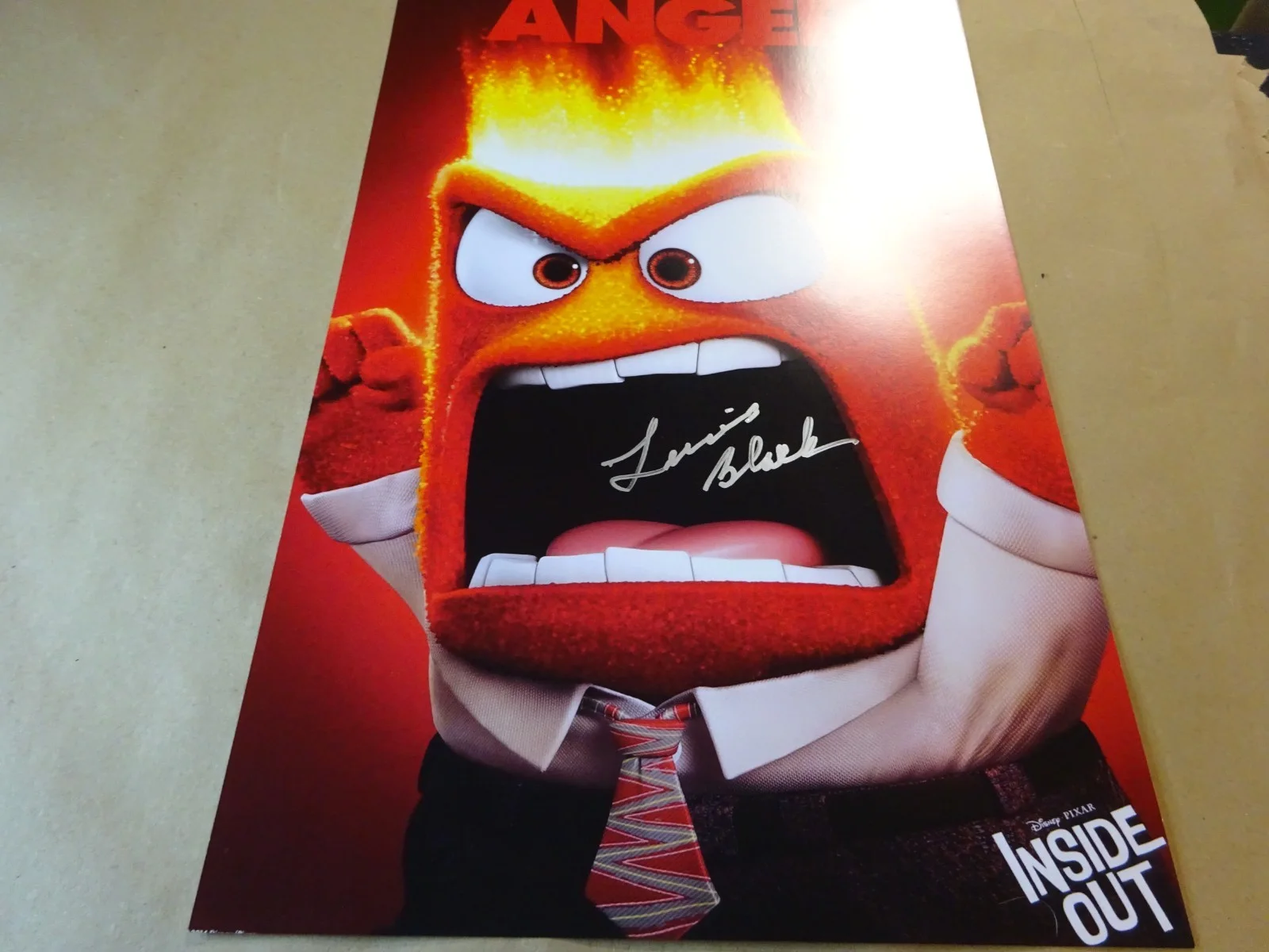 Lewis Black — Signed Lewis Black Autographed 11"x17" Anger Inside Out Photo, image 2