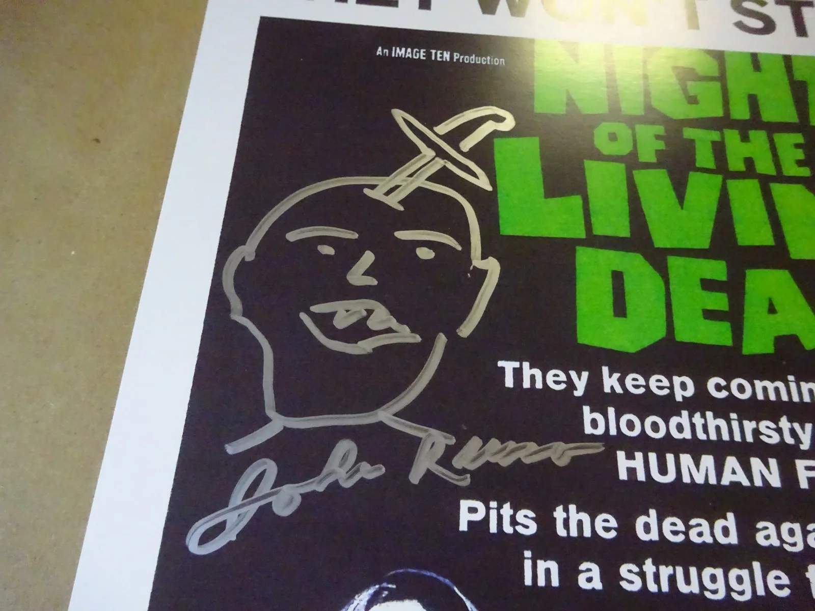 John Russo — Signed & Sketch John Russo Night Of The Living Dead 11"x17" Photo Beckett COA, изображение 4