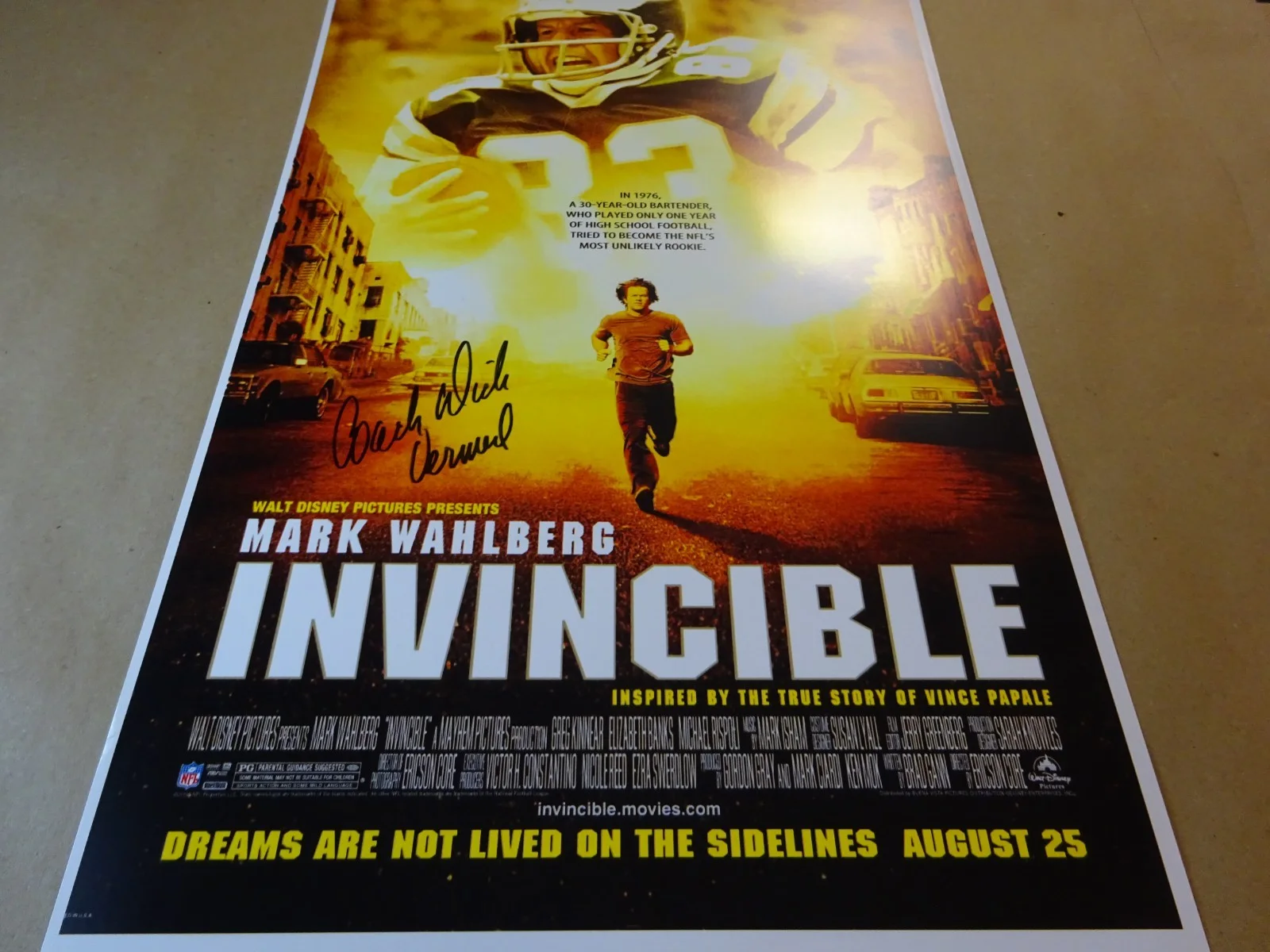 Coach Dick Vermeil — Signed Coach Dick Vermeil Autographed 11"x17" Invincible Photo, image 2