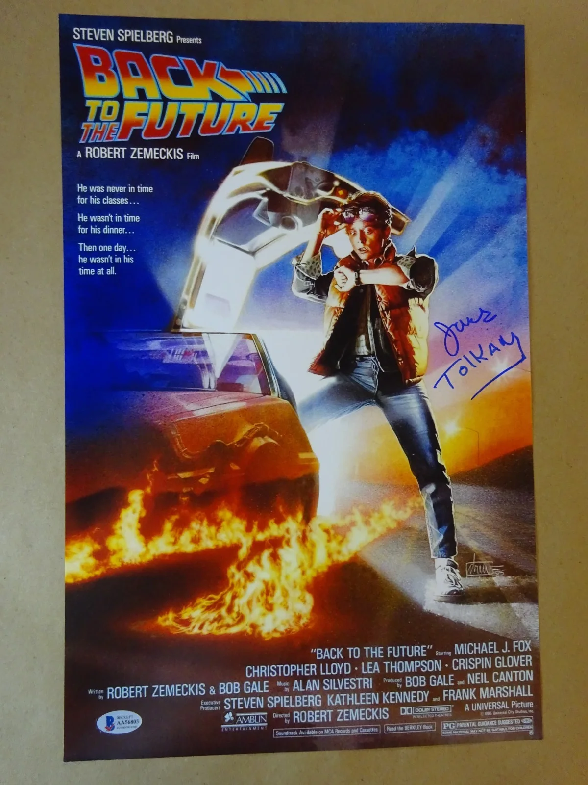 James Tolkan — Signed James Tolkan Autographed Back To The Future 11"x17" Photo Beckett BAS COA