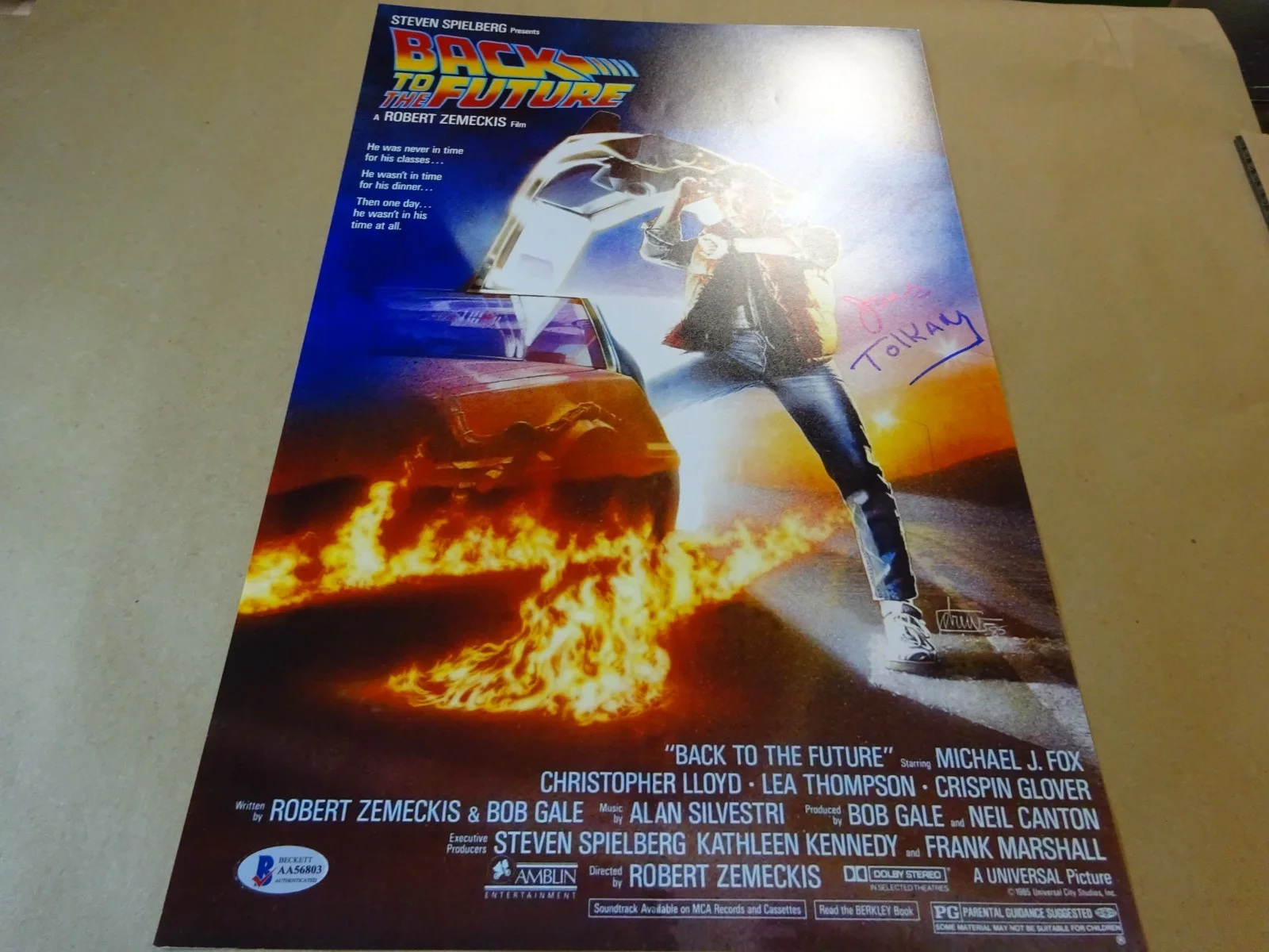 James Tolkan — Signed James Tolkan Autographed Back To The Future 11"x17" Photo Beckett BAS COA, изображение 2