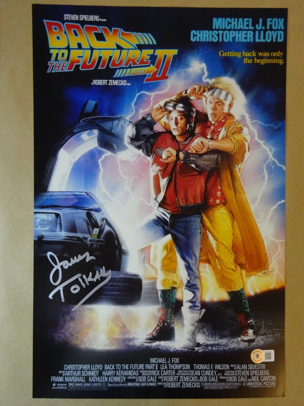 James Tolkan — Signed James Tolkan Autographed Back To The Future II 11"x17" Photo Beckett COA