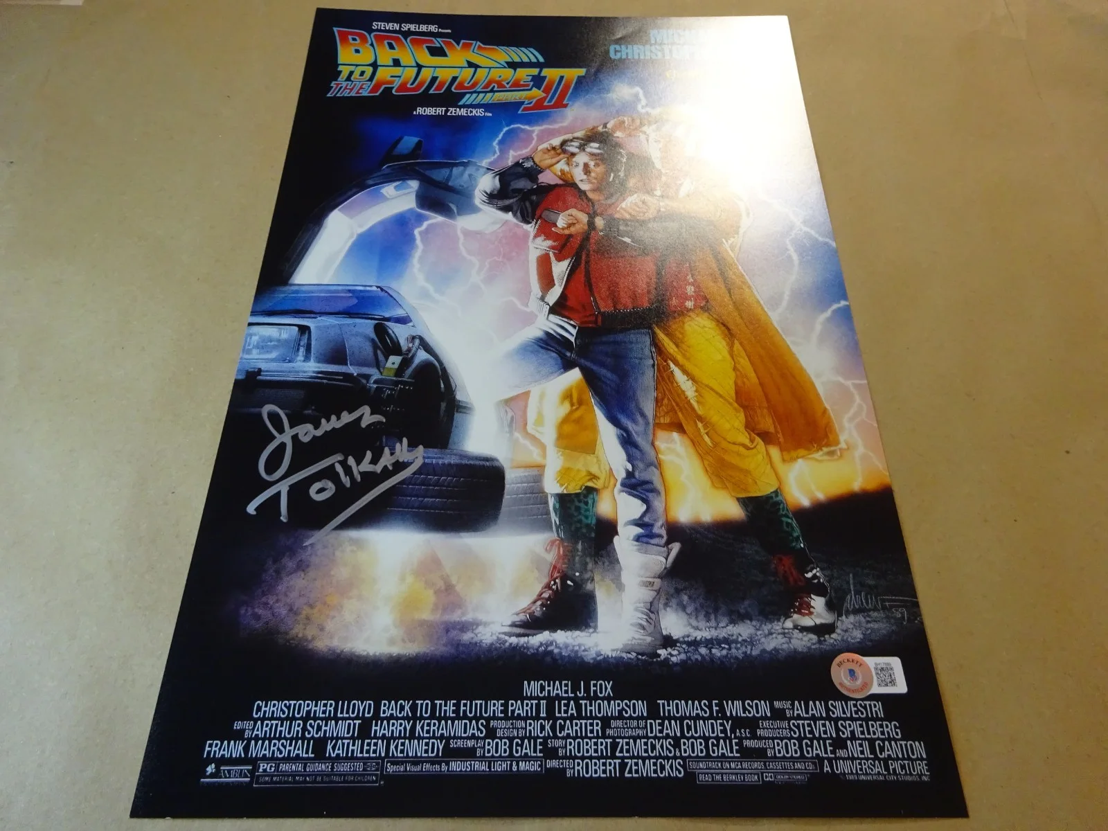 James Tolkan — Signed James Tolkan Autographed Back To The Future II 11"x17" Photo Beckett COA, изображение 2