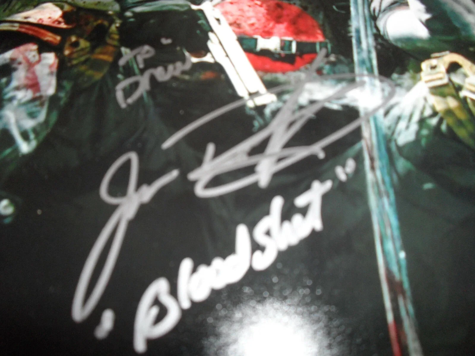 JASON DAVID FRANK — JASON DAVID FRANK (RIP) BLOOD SHOT AUTHENTIC SIGNED/AUTOGRAPHED 11X14 PHOTO, изображение 2