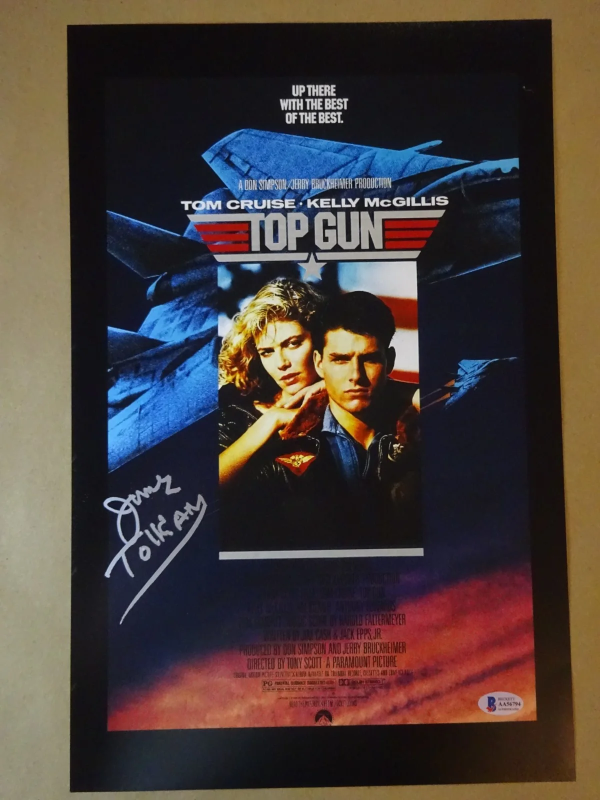 James Tolkan — Signed James Tolkan Autographed 11"x17" Top Gun Photo Beckett BAS COA