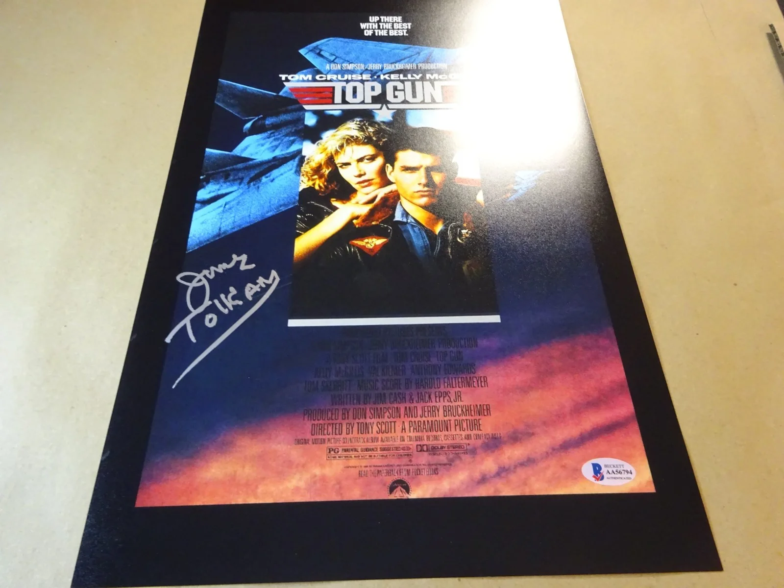 James Tolkan — Signed James Tolkan Autographed 11"x17" Top Gun Photo Beckett BAS COA, изображение 2
