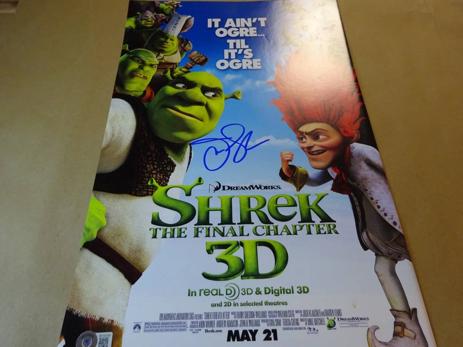 Jane Lynch — Signed Jane Lynch Autographed Shrek Final Chapter 11"x17" Photo Beckett BAS COA, изображение 2