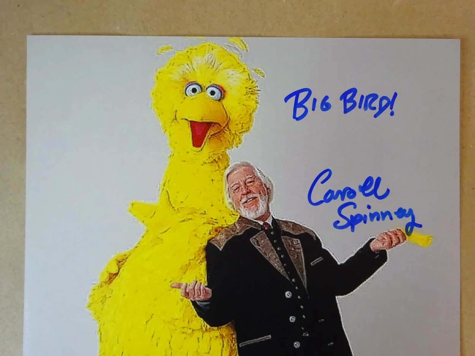 Caroll Spinney — Signed Caroll Spinney Autographed 8"x10" Photo Big Bird Sesame Street BAS COA, изображение 3