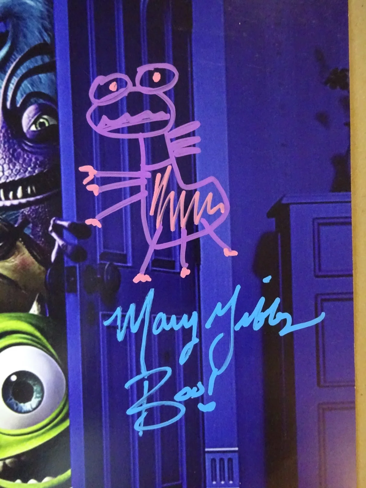 Mary Gibbs — Signed Mary Gibbs Autographed & Sketch 11"x17" Monsters Inc Photo Beckett COA, изображение 4