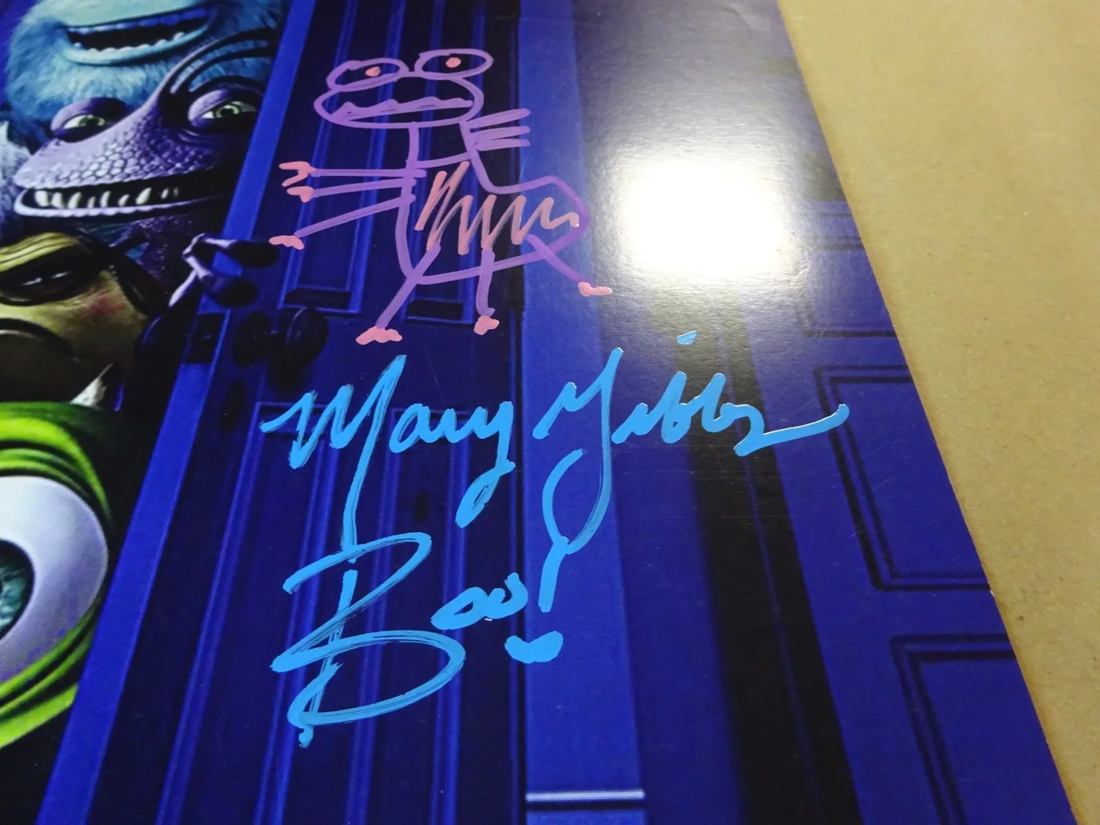 Mary Gibbs — Signed Mary Gibbs Autographed & Sketch 11"x17" Monsters Inc Photo Beckett COA, изображение 5