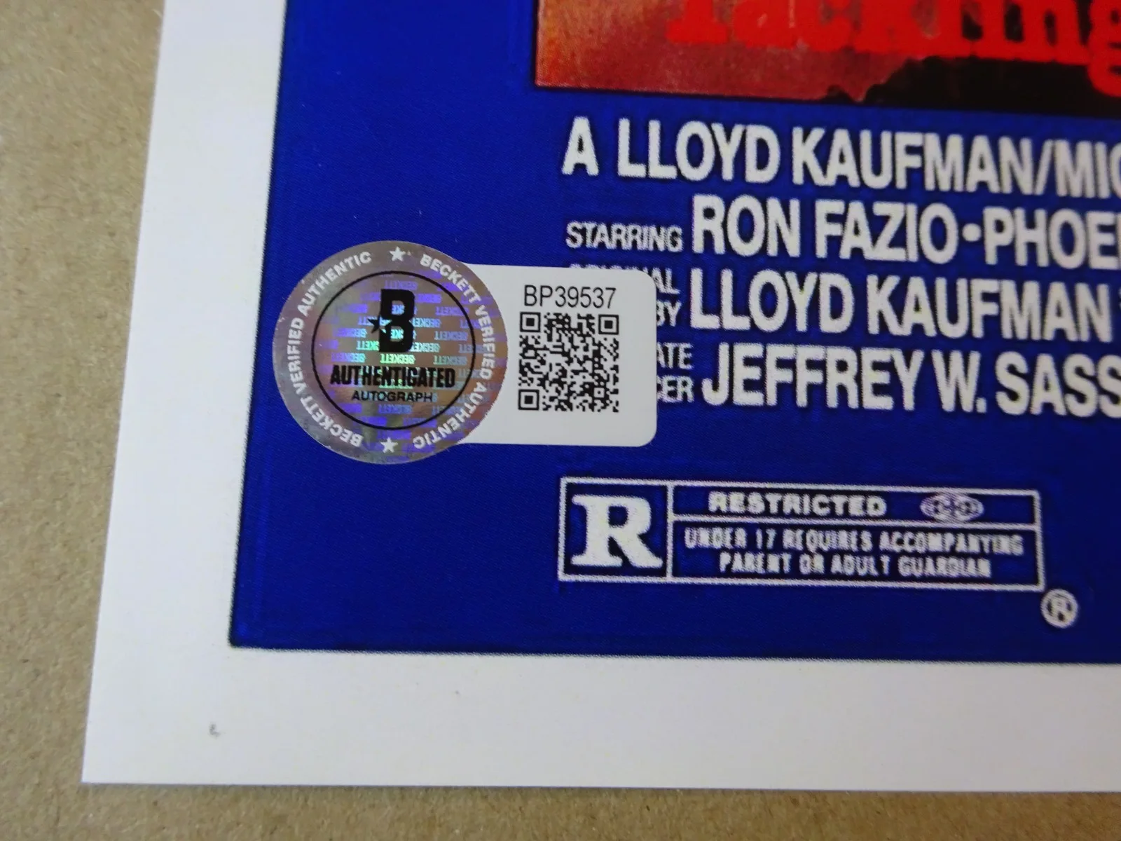 Lloyd Kaufman — Signed Lloyd Kaufman Autographed The Toxic Avenger Part II 11"x17" Photo BAS COA, image 5