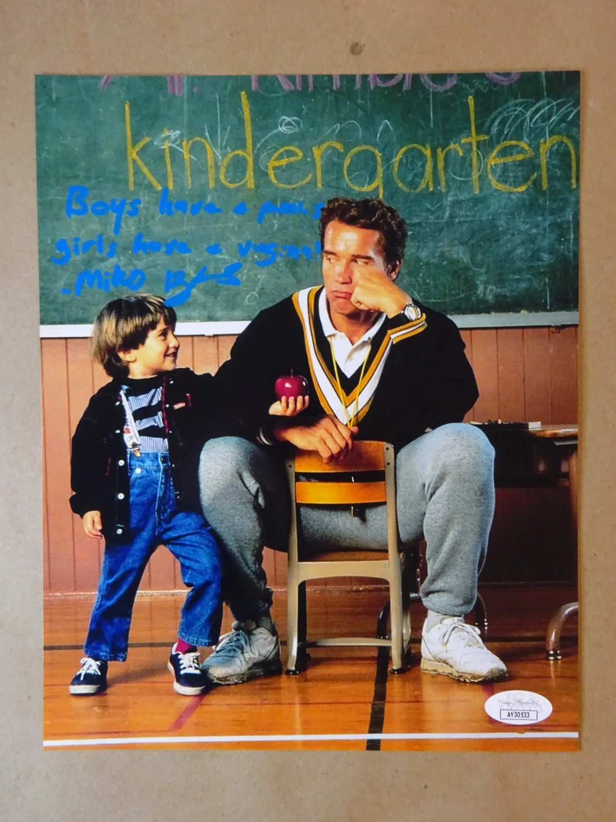 Miko hughes — Signed Miko Hughes Autographed & Quote 8"x10" Photo Kindergarten Cop JSA COA